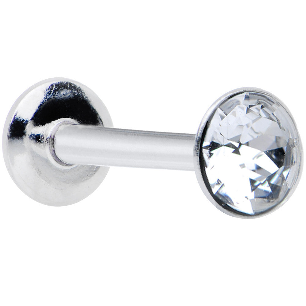 16 Gauge 5/16 Handmade Labret Created with Crystals 4mm