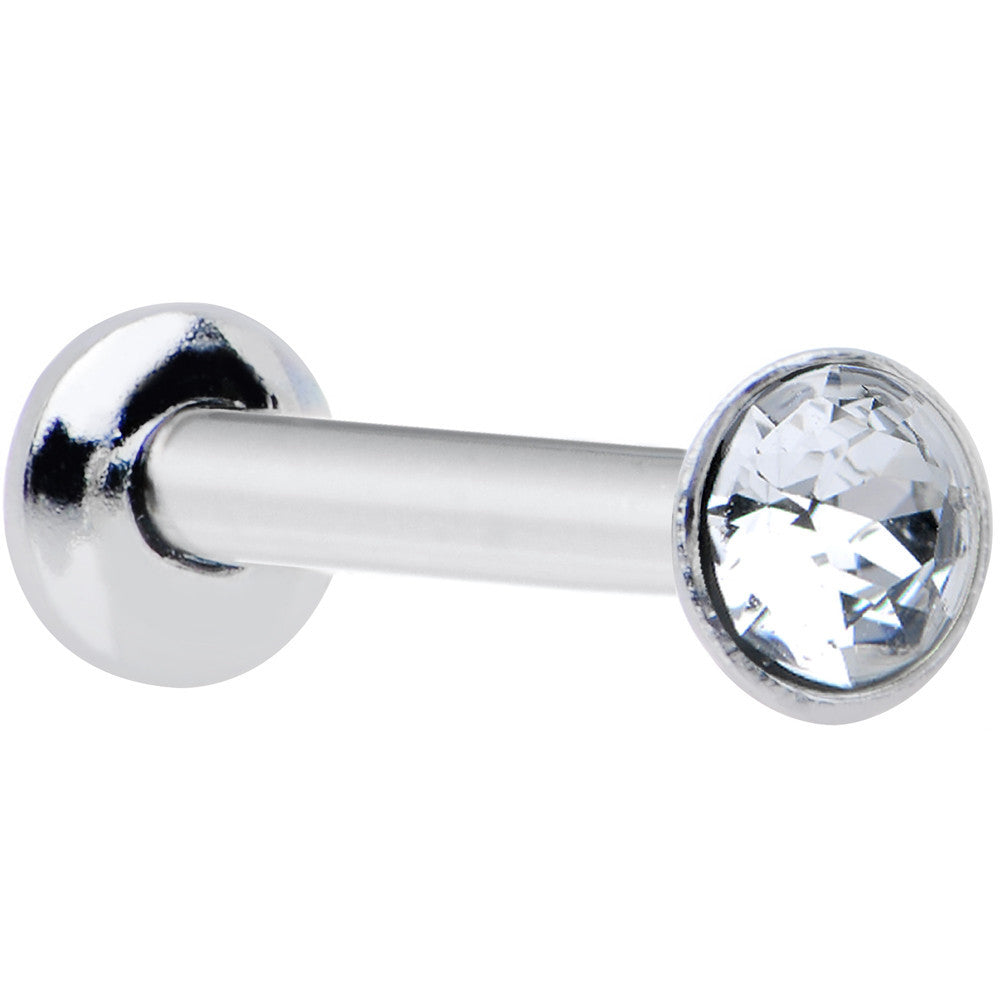 18 Gauge 1/4 Handmade Labret Created with Crystals 2.5mm