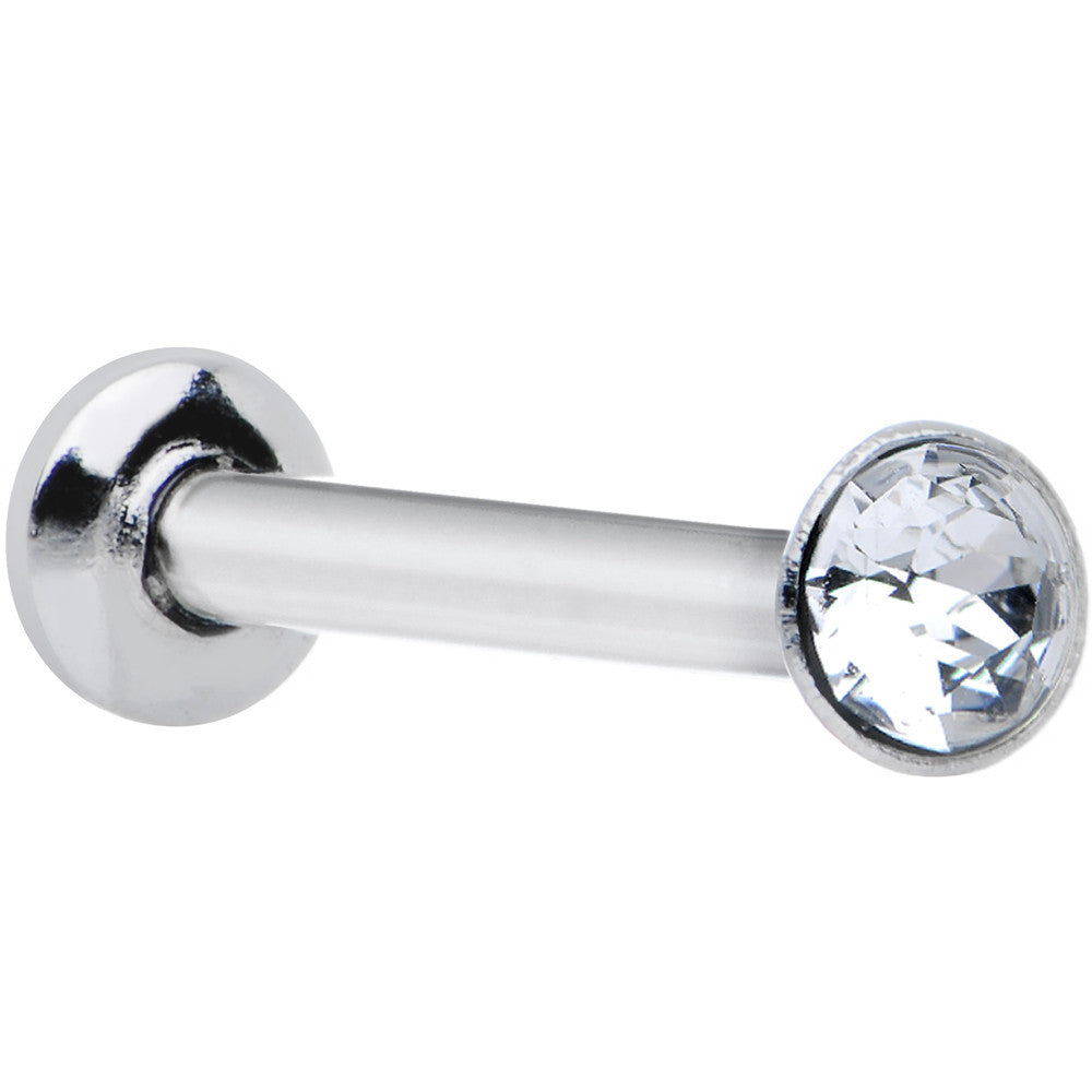 18 Gauge 5/16 Handmade Labret Created with Crystals 2.5mm