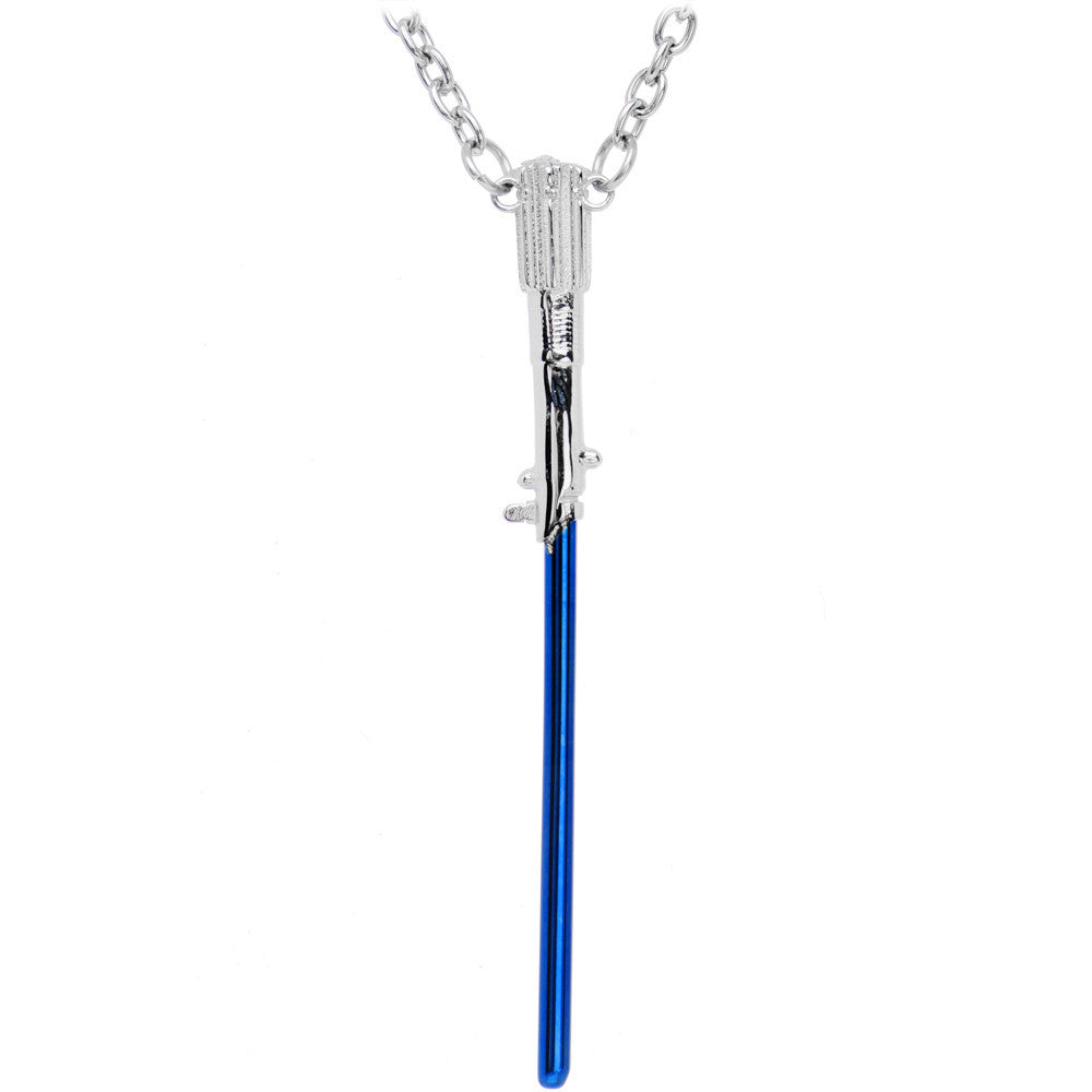 Officially Licensed Star Wars Blue Lightsaber Pendant Necklace