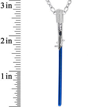 Officially Licensed Star Wars Blue Lightsaber Pendant Necklace