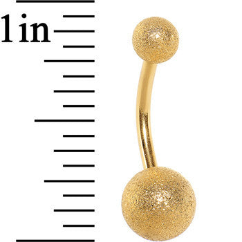 Gold Anodized Sandblasted Belly Ring