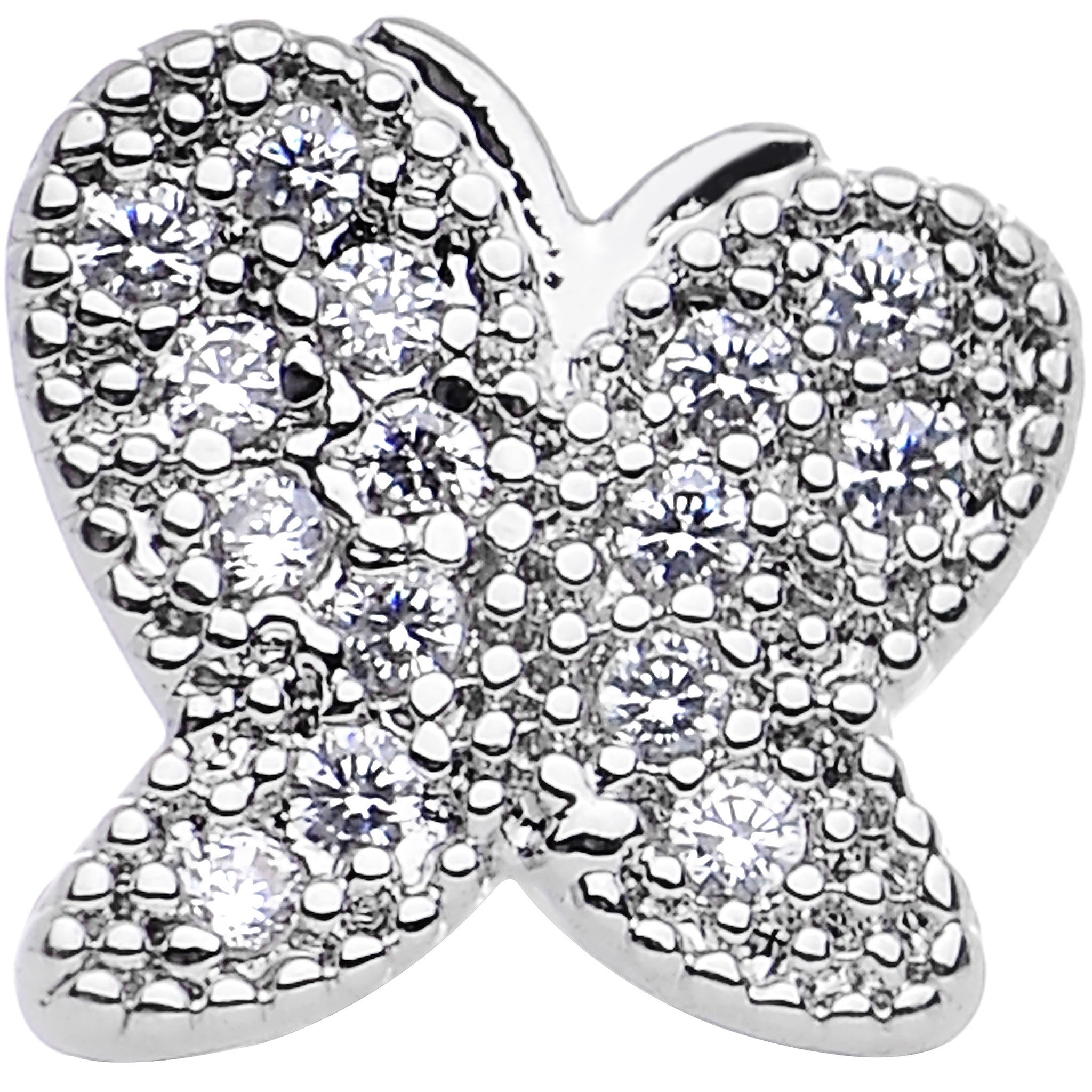 Clear CZ Gem See You in Spring Butterfly Tragus and Cartilage Earring