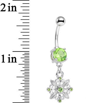 Green Gem Highland Wildflower Dangle Belly Ring