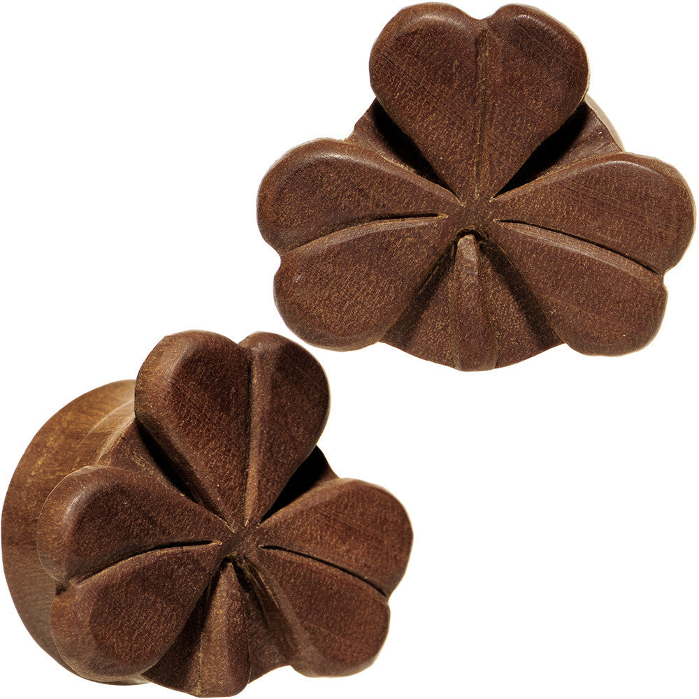 7/8 Organic Sabo Wood Shamrock Saddle Plug Set