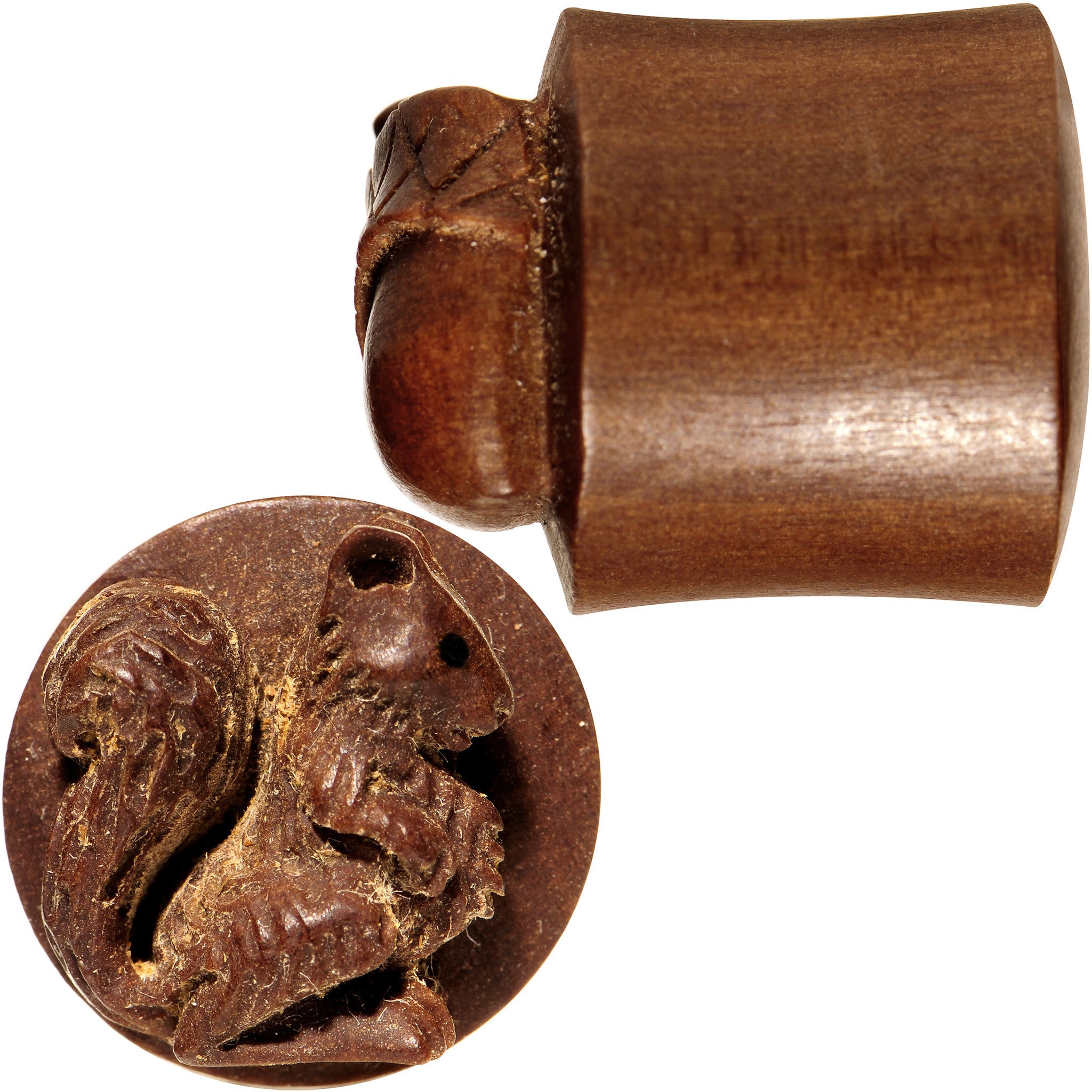 9/16 Organic Wood Squirrels Gone Nuts Saddle Plug Set