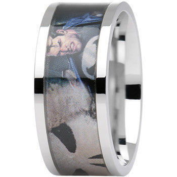 Officially Licensed Marvel Punisher Steel Printed Comic Ring