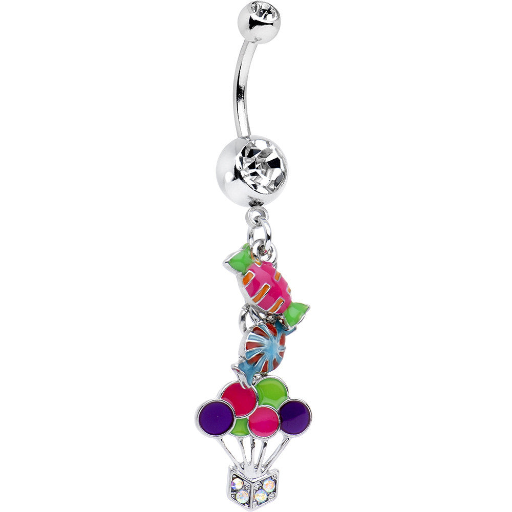 Bright Enamel Day at the Fair Candy Dangle Belly Ring