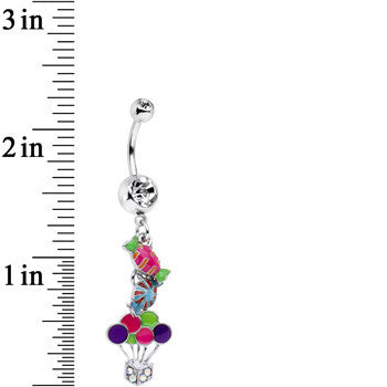 Bright Enamel Day at the Fair Candy Dangle Belly Ring