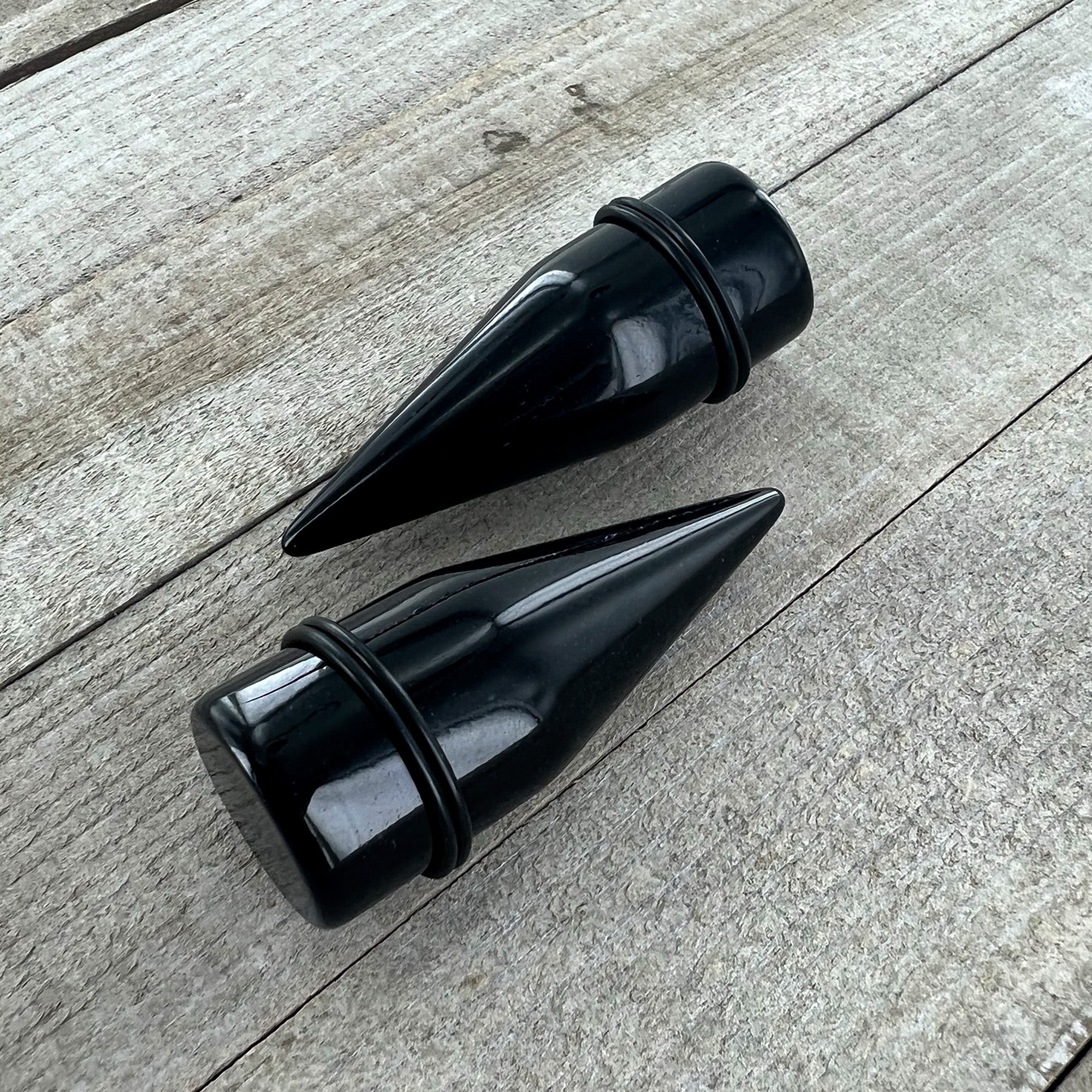 24mm Black Acrylic Straight Taper Set