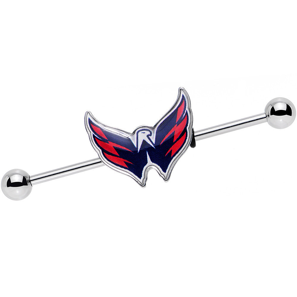 Licensed NHL Steel Washington Capitals Industrial Barbell 38mm