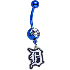 Licensed MLB Clear Gem Blue Anodized New York Yankees Belly Ring – BodyCandy