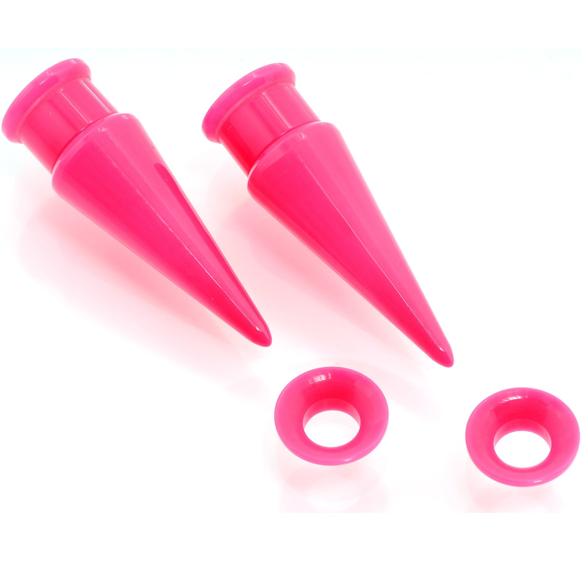 Pink 2 in 1 Interchangeable Screw Fit Plug and Taper Set