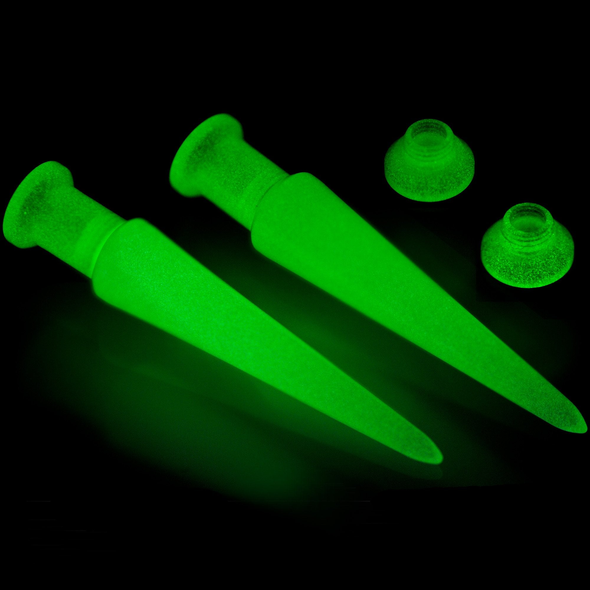 2 in 1 Glow in Dark Interchangeable Screw Fit Plug and Taper Set