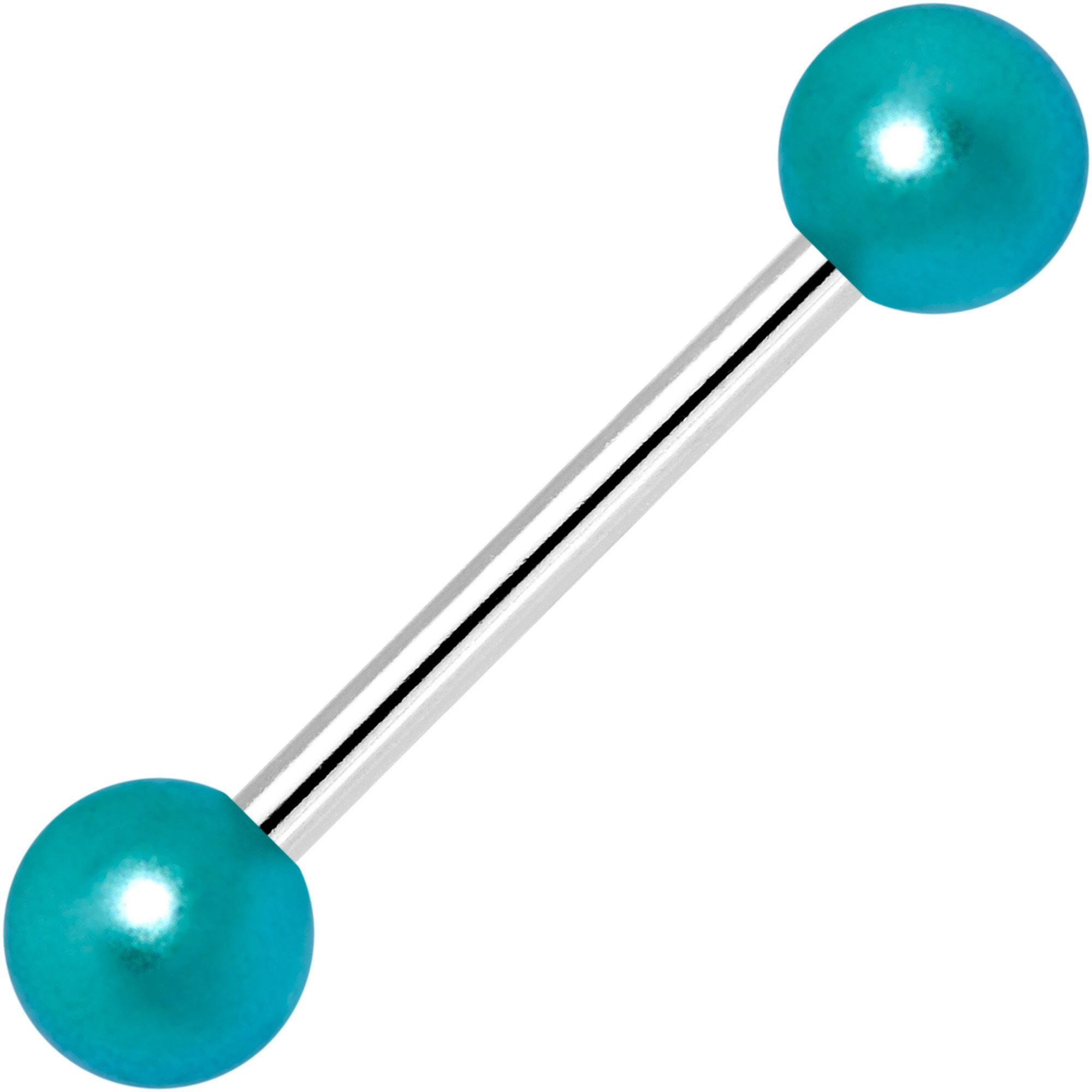 Sea Green Pearlescent Acrylic Ball End Barbell Tongue Ring