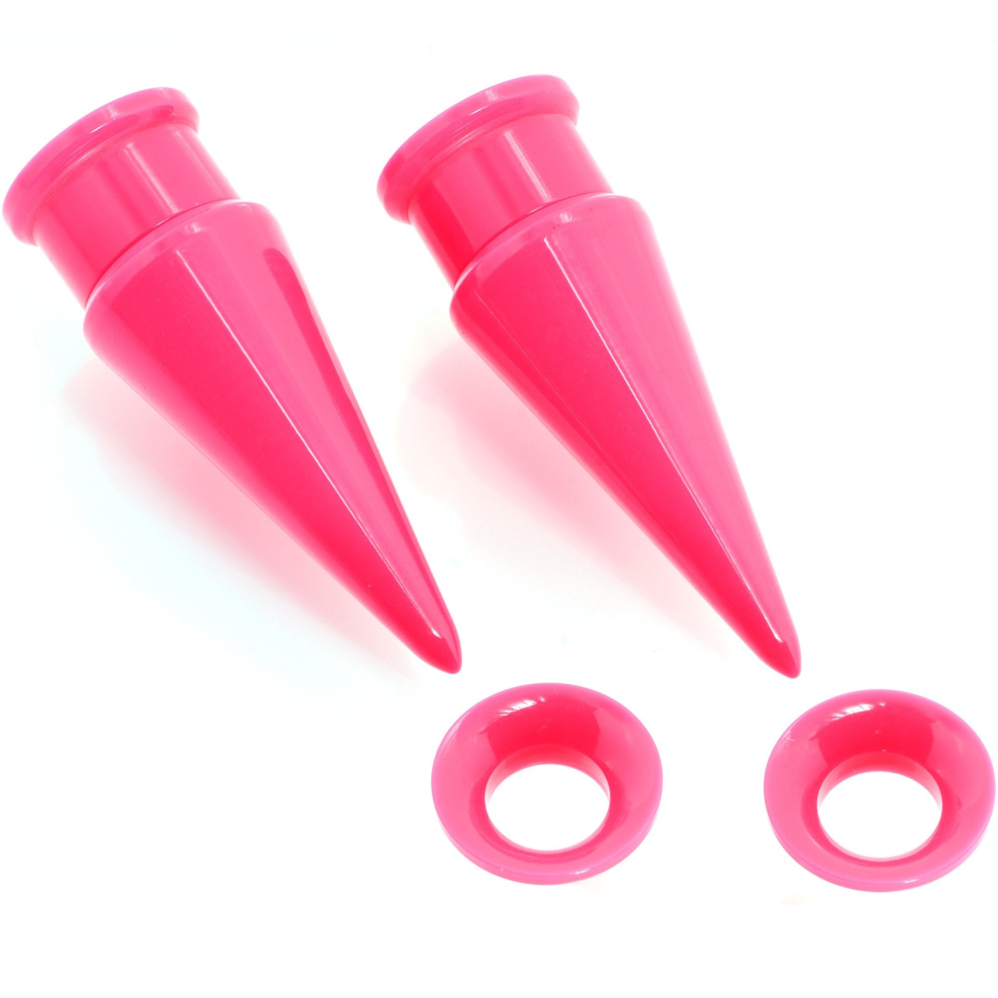 Pink 2 in 1 Interchangeable Screw Fit Plug and Taper Set