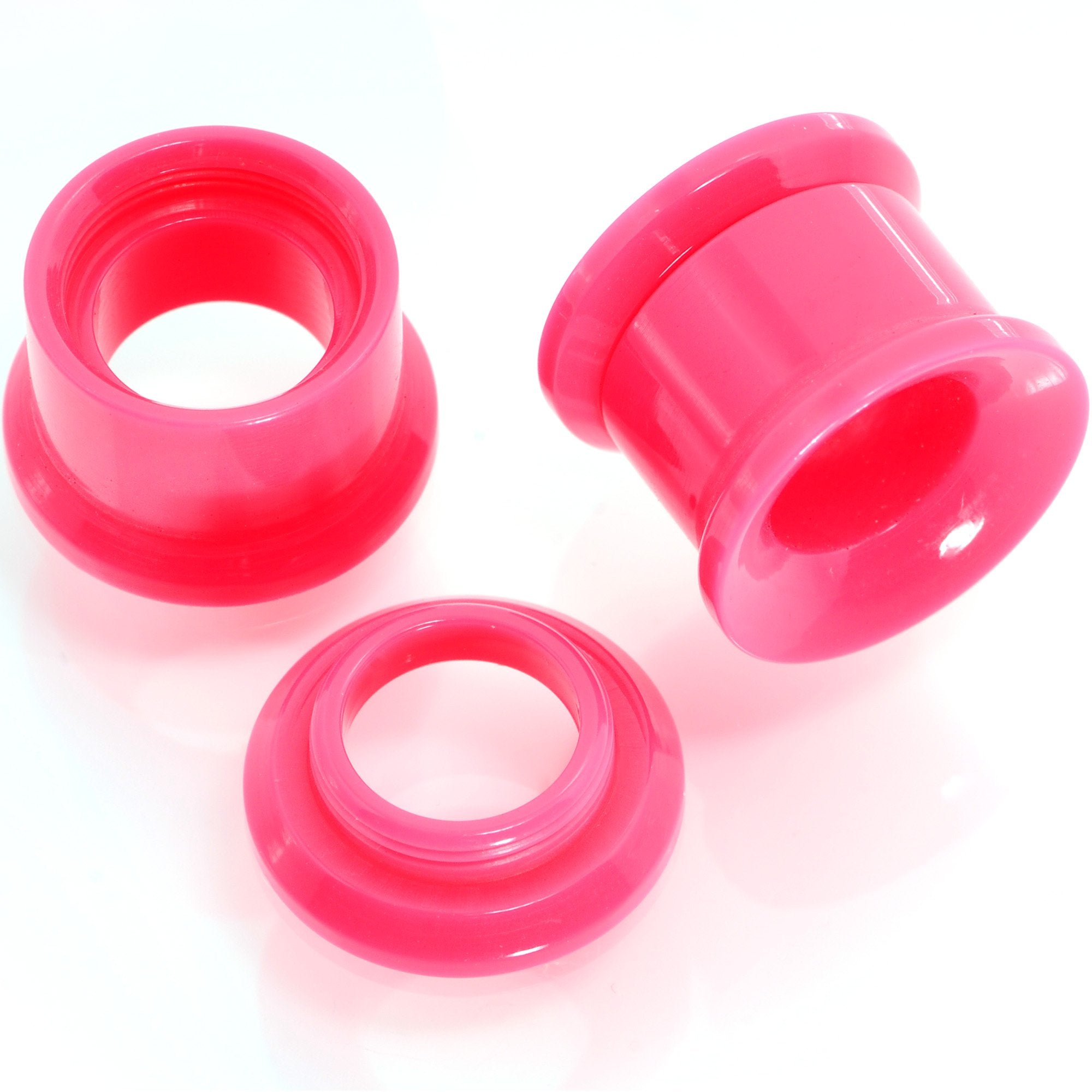 Pink 2 in 1 Interchangeable Screw Fit Plug and Taper Set