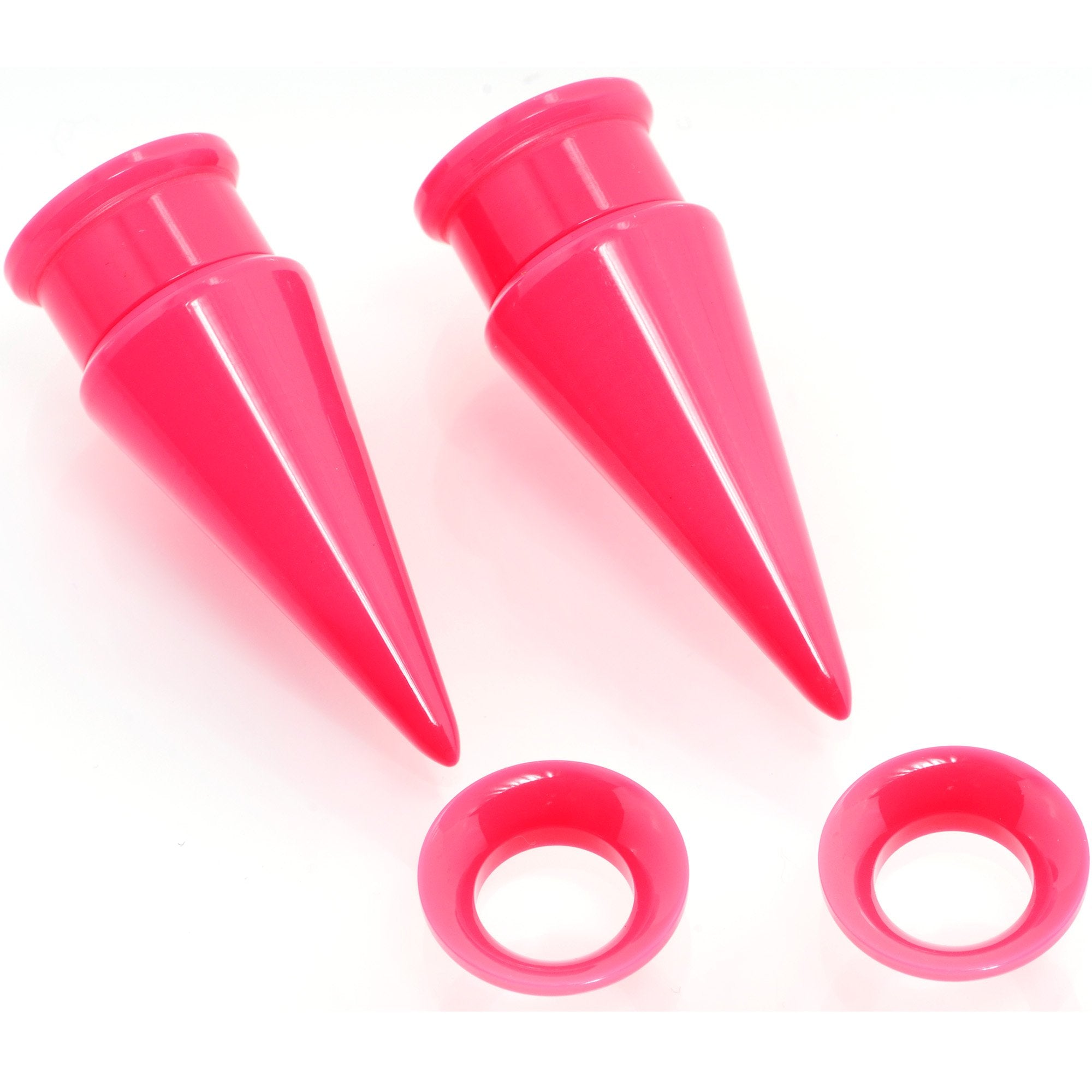 Pink 2 in 1 Interchangeable Screw Fit Plug and Taper Set