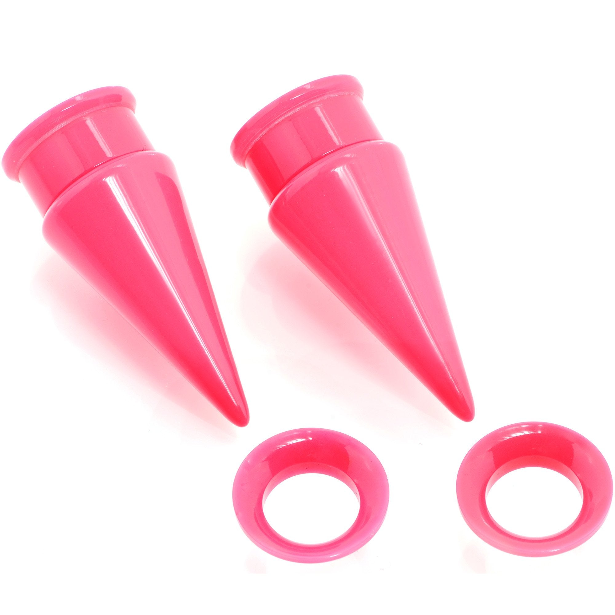 Pink 2 in 1 Interchangeable Screw Fit Plug and Taper Set