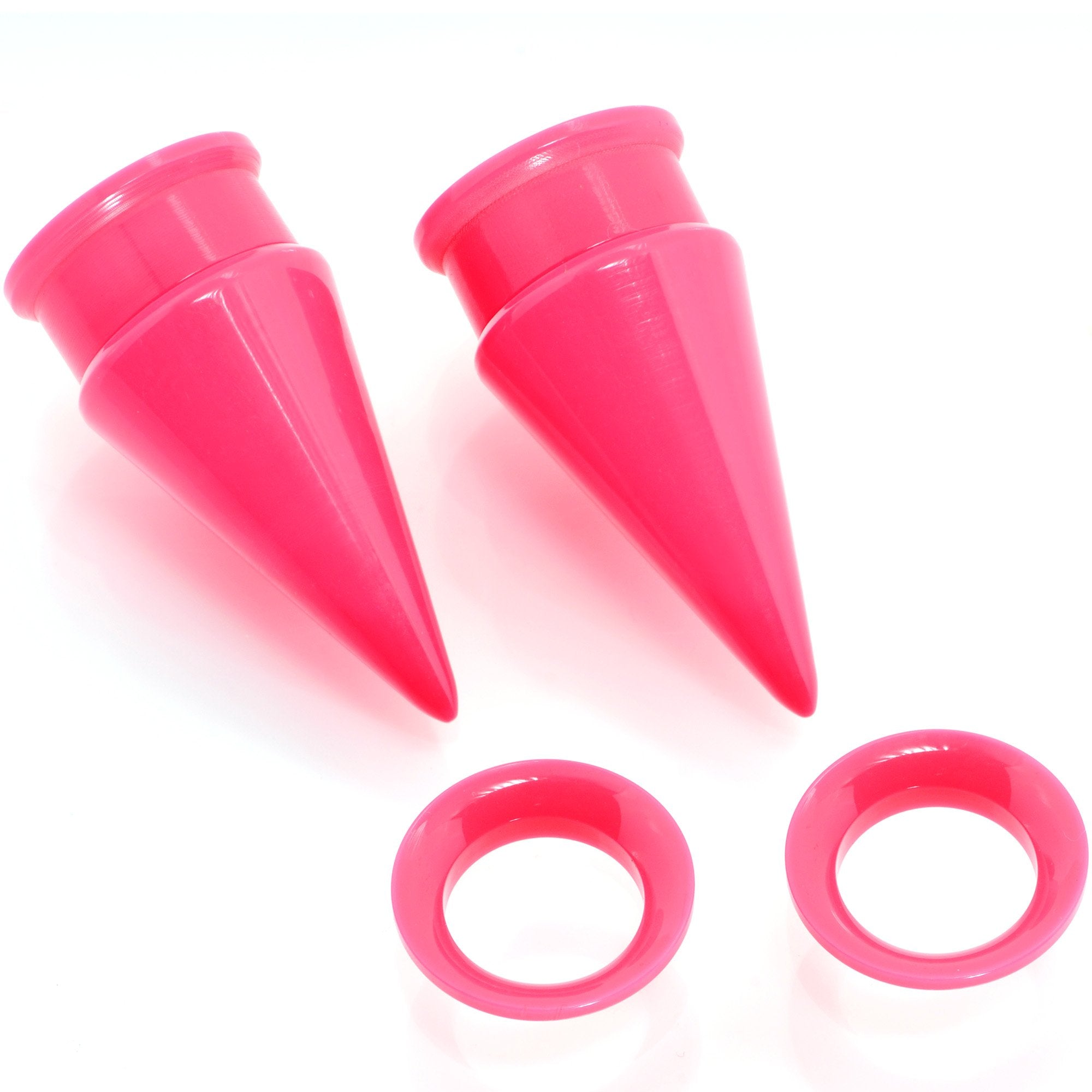 Pink 2 in 1 Interchangeable Screw Fit Plug and Taper Set