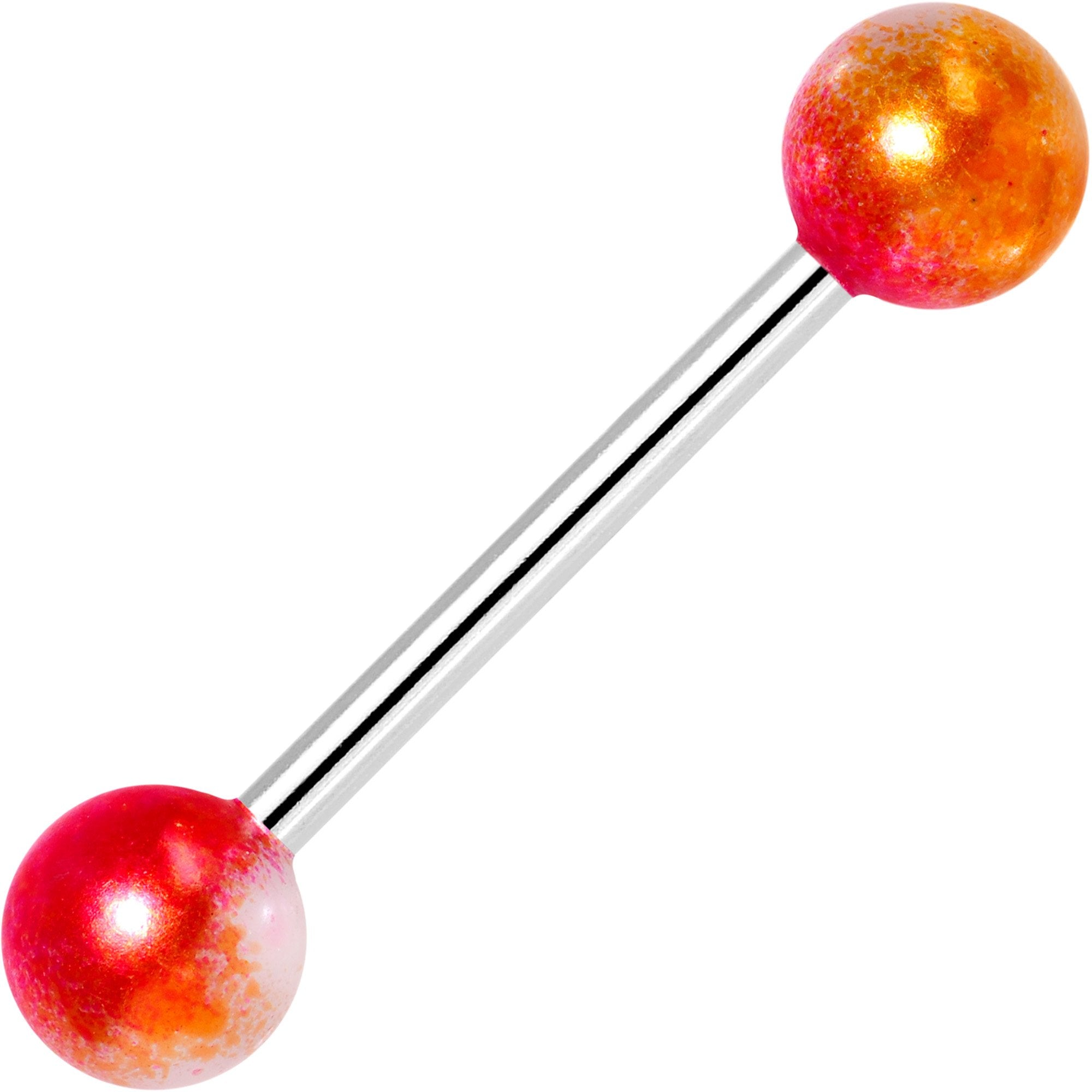 Multi Color Fun Fade Barbell Tongue Ring Set of 4