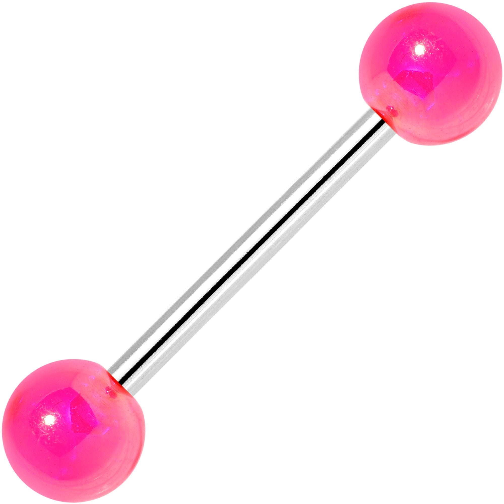 Multi Color Translucent Blast Ball Barbell Tongue Ring Set of 4