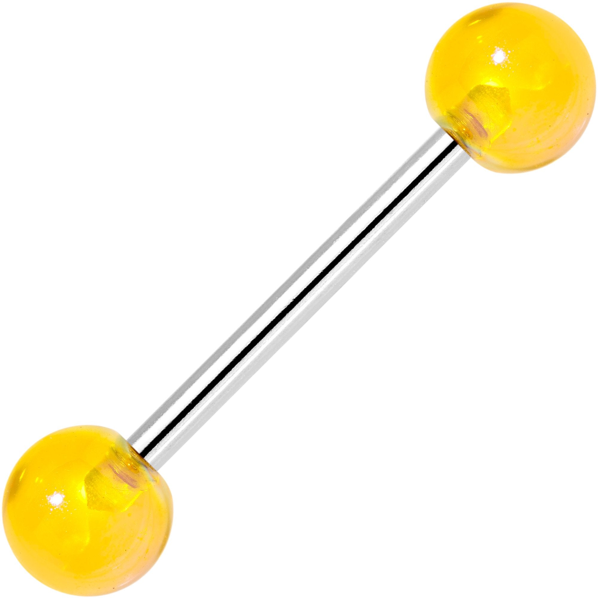 Multi Color Translucent Blast Ball Barbell Tongue Ring Set of 4