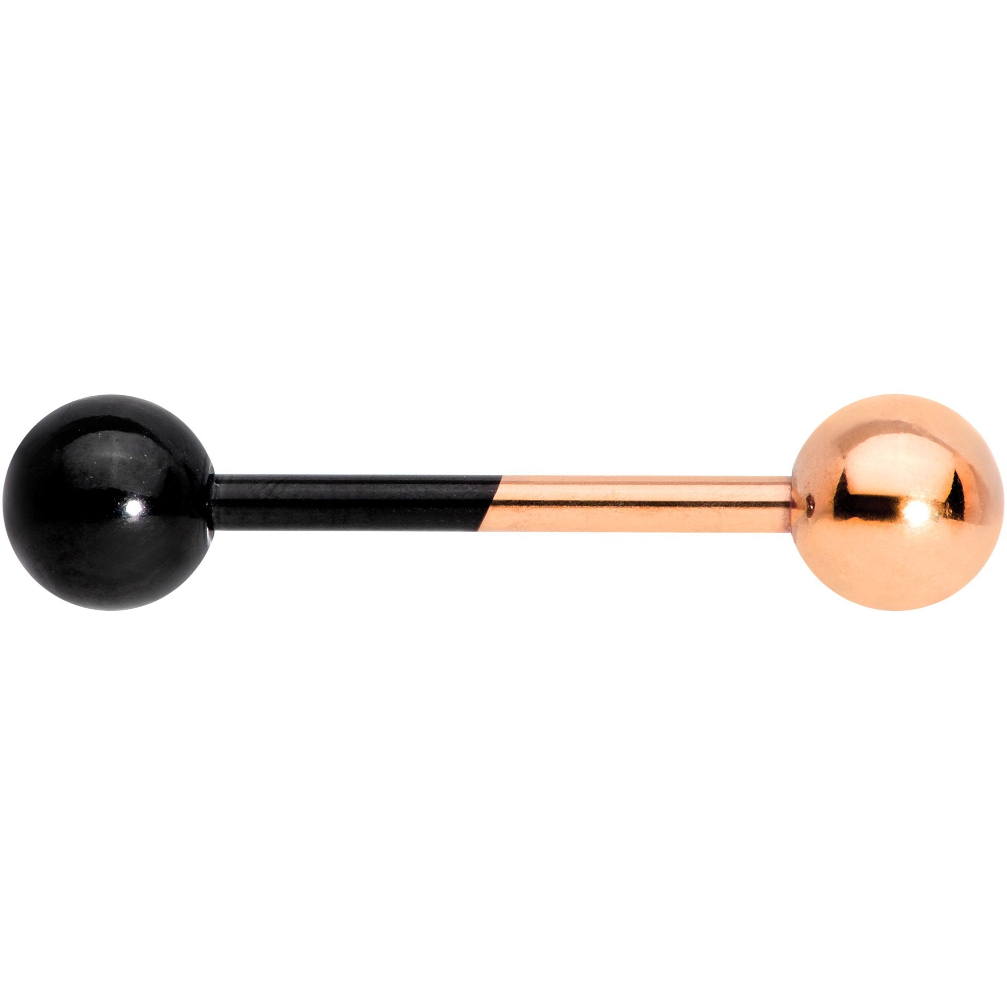 Rose Gold Tone and Black Two Tone Tongue Ring