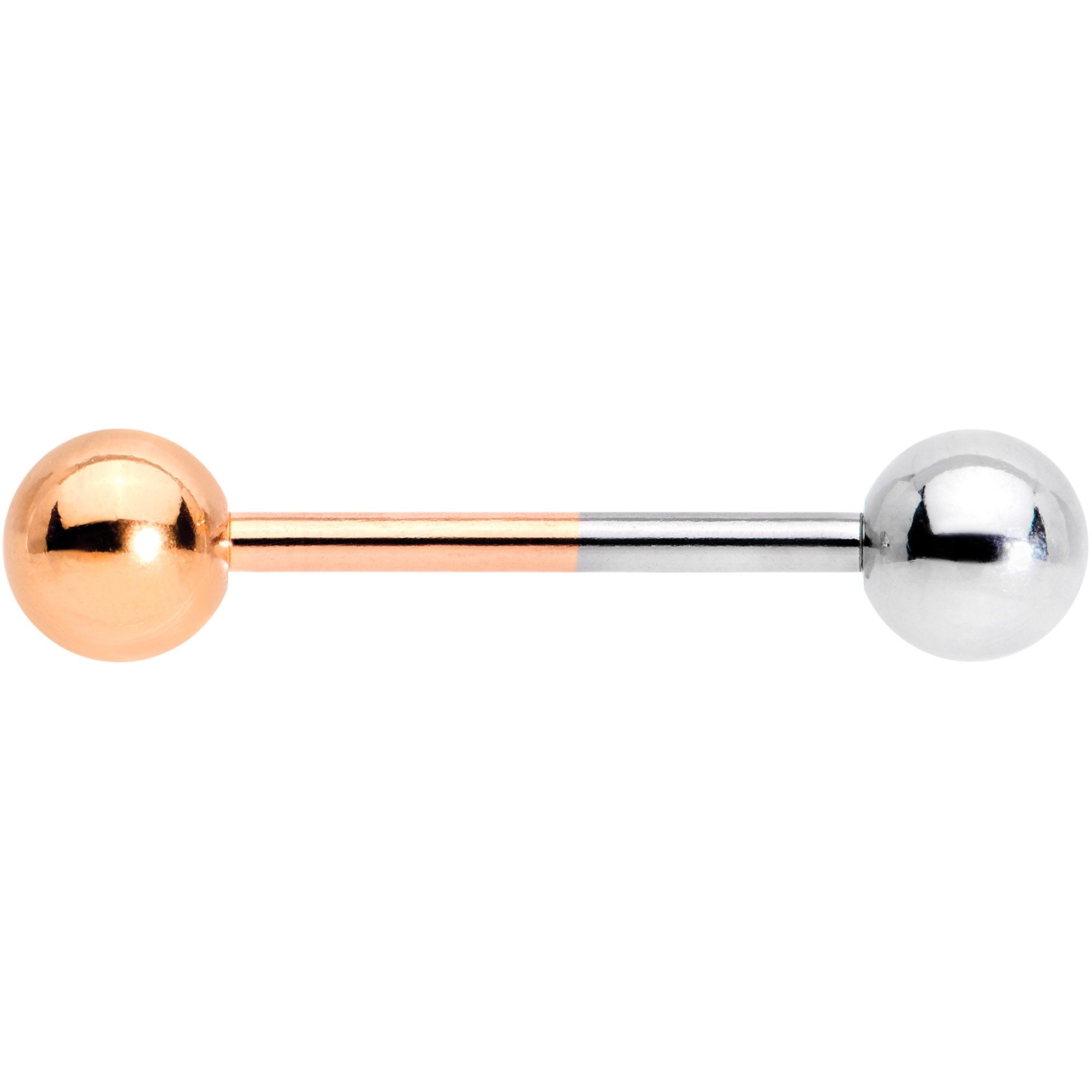 Rose Gold Tone and Steel Two Tone Tongue Ring