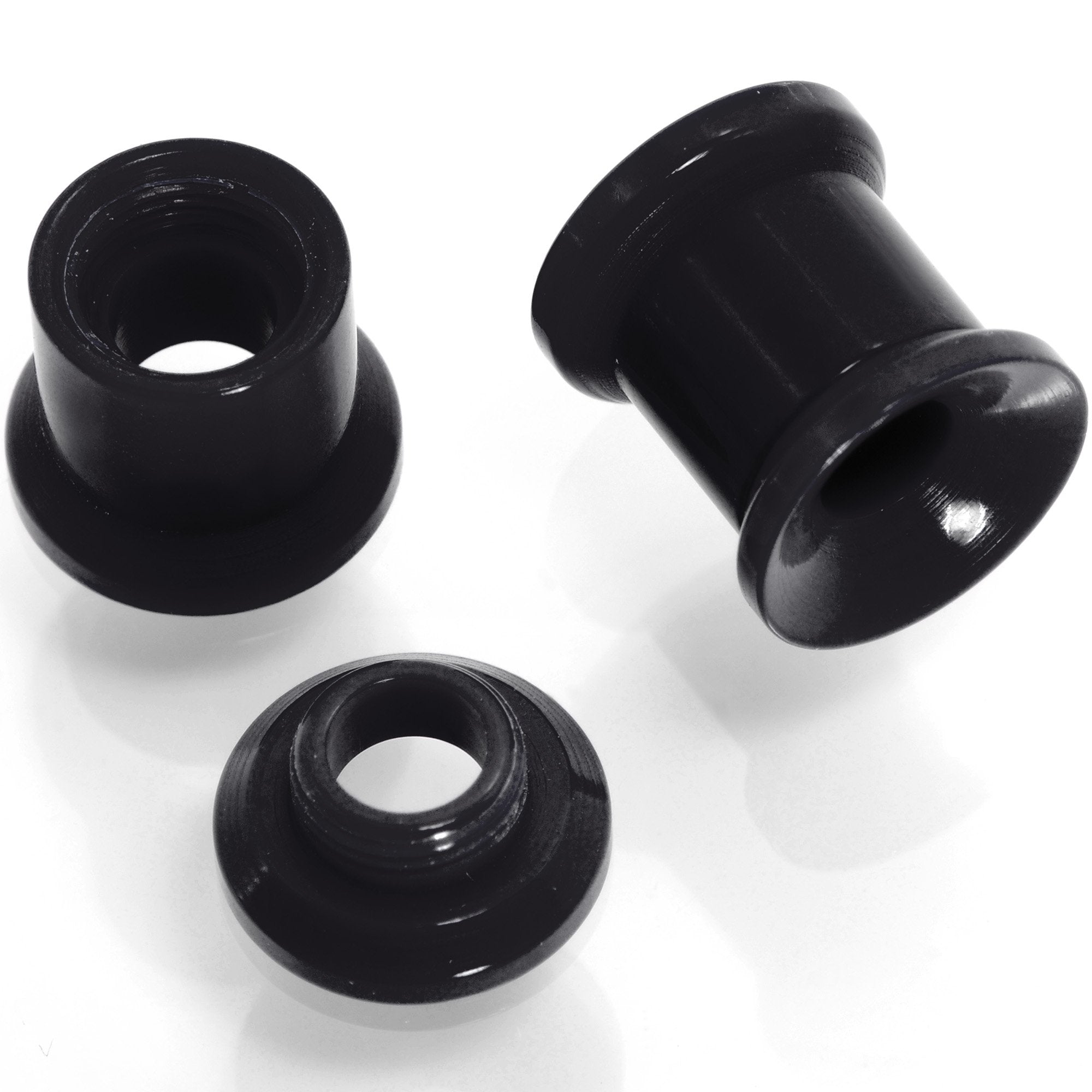 Black 2 in 1 Interchangeable Screw Fit Plug and Taper Set