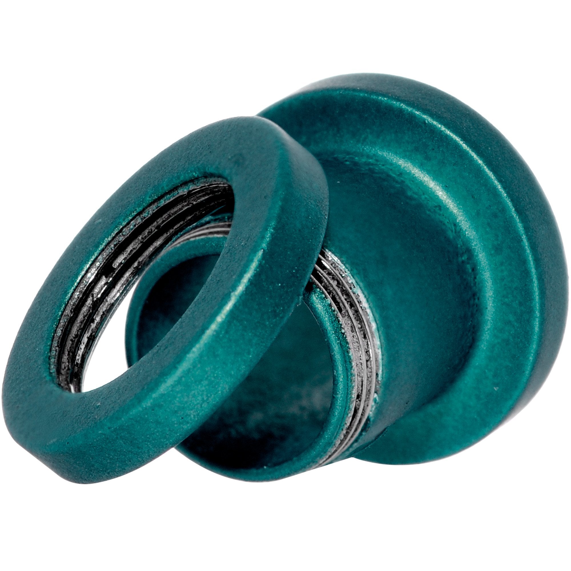 Teal Matte Silicone Screw Fit Tunnel Plug Set 6mm to 25mm