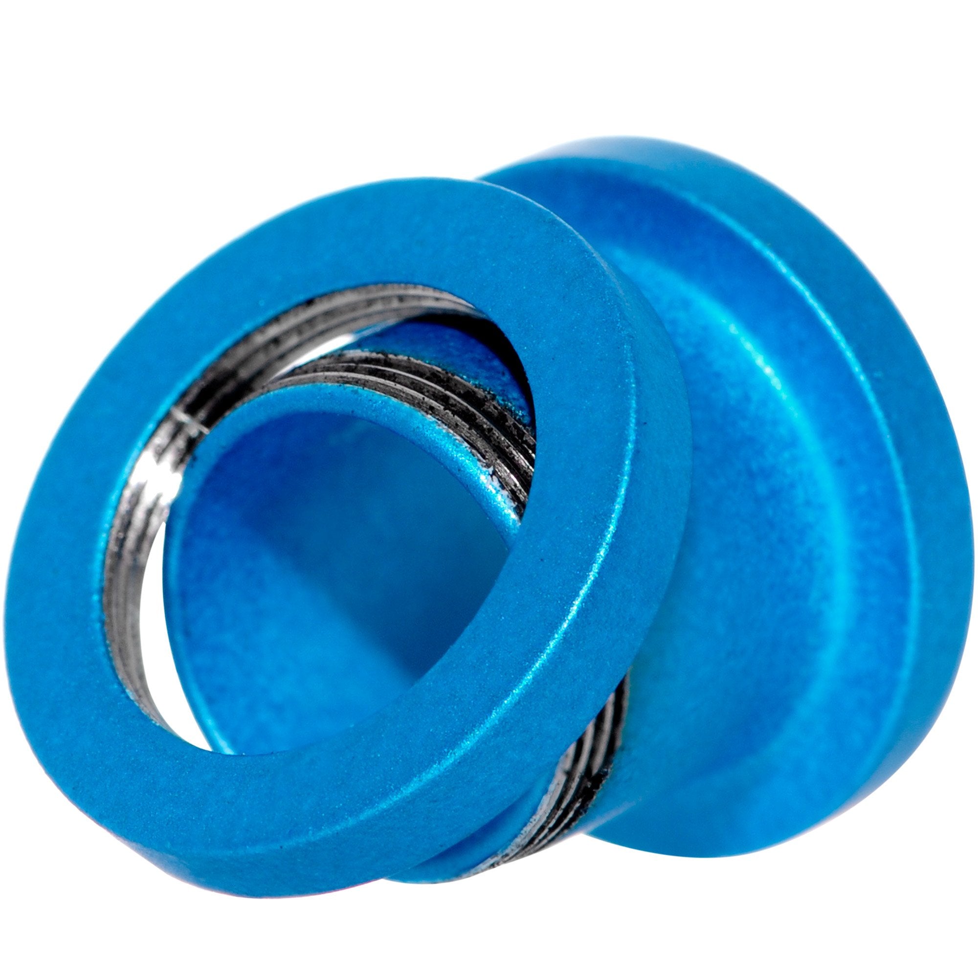 Aqua Matte Silicone Screw Fit Tunnel Plug Set 6mm to 25mm