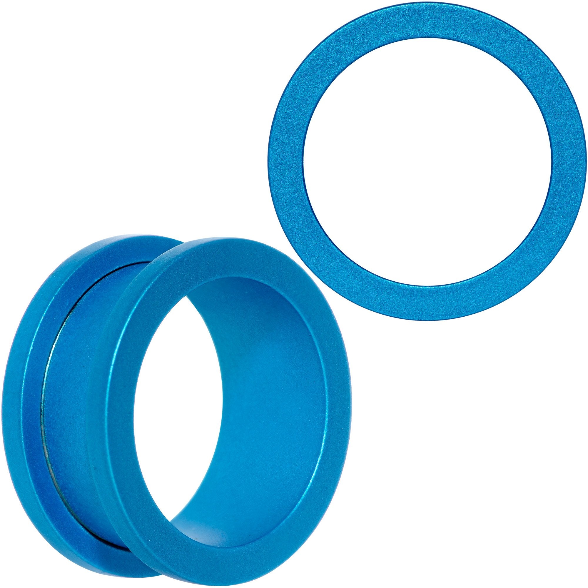 Aqua Matte Silicone Screw Fit Tunnel Plug Set 6mm to 25mm