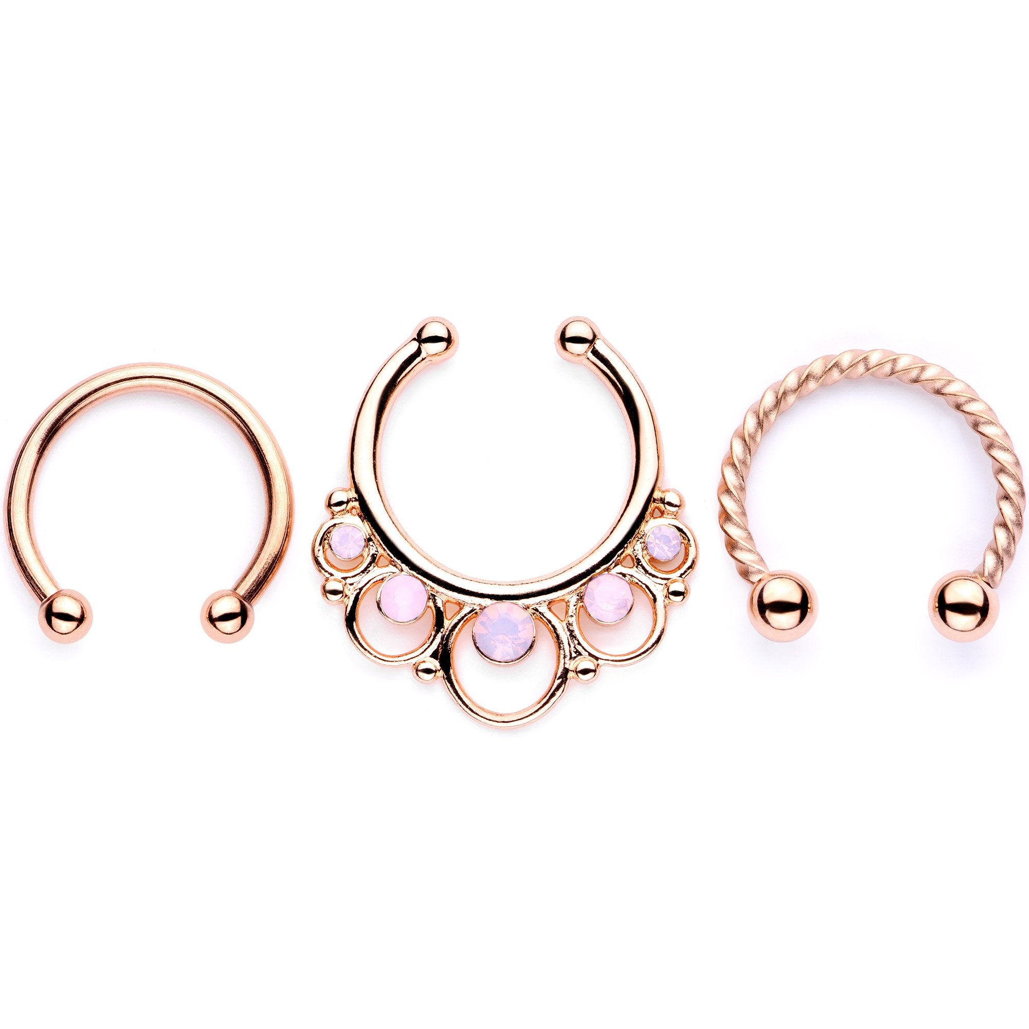 Faux horseshoe hot sale septum ring