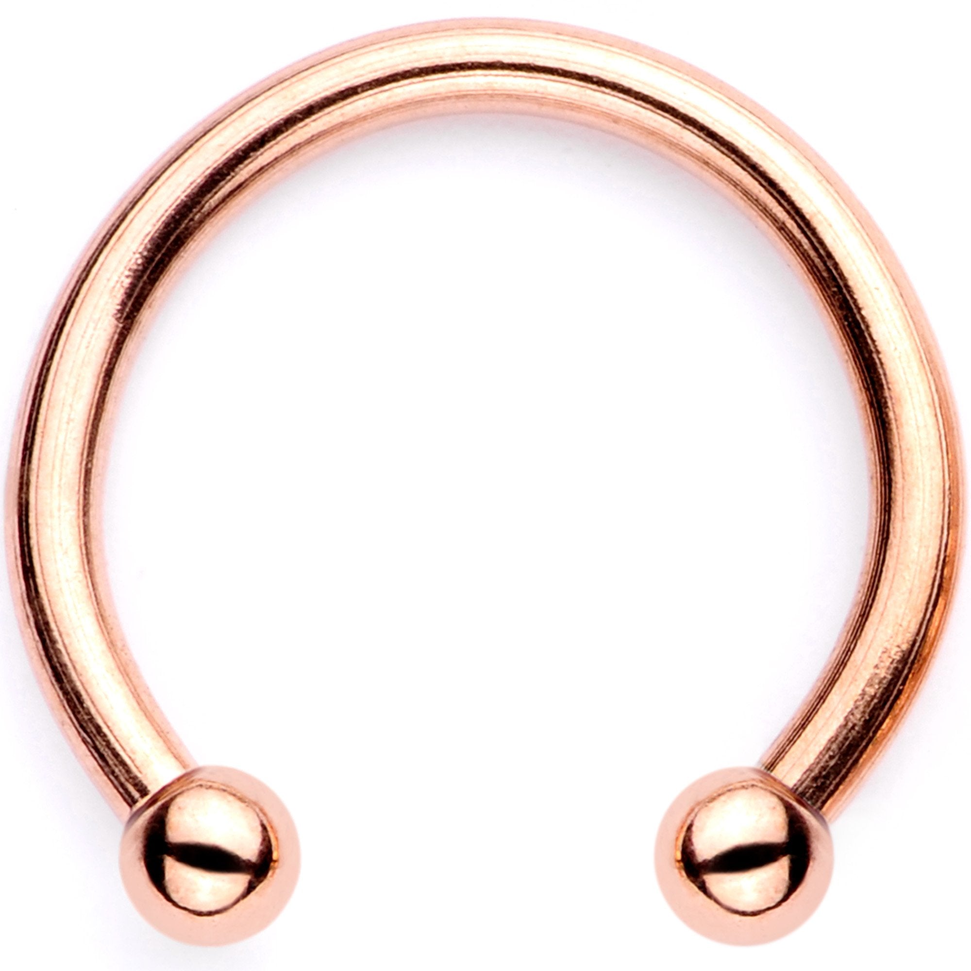 16 Gauge Teal Faux Opal Rose Gold Tone Twisted Horseshoe Clip On Fake Septum Ring Set