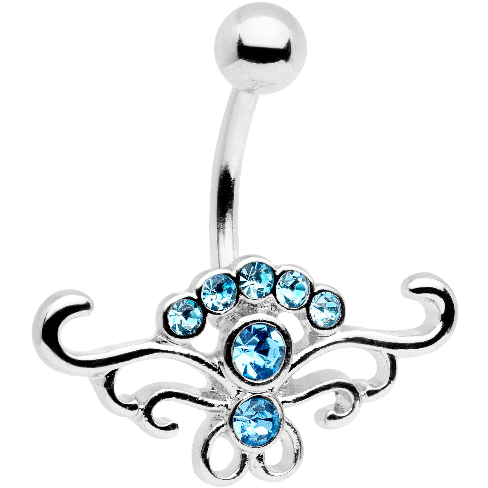 Aqua Gem Summer Breeze Belly Ring