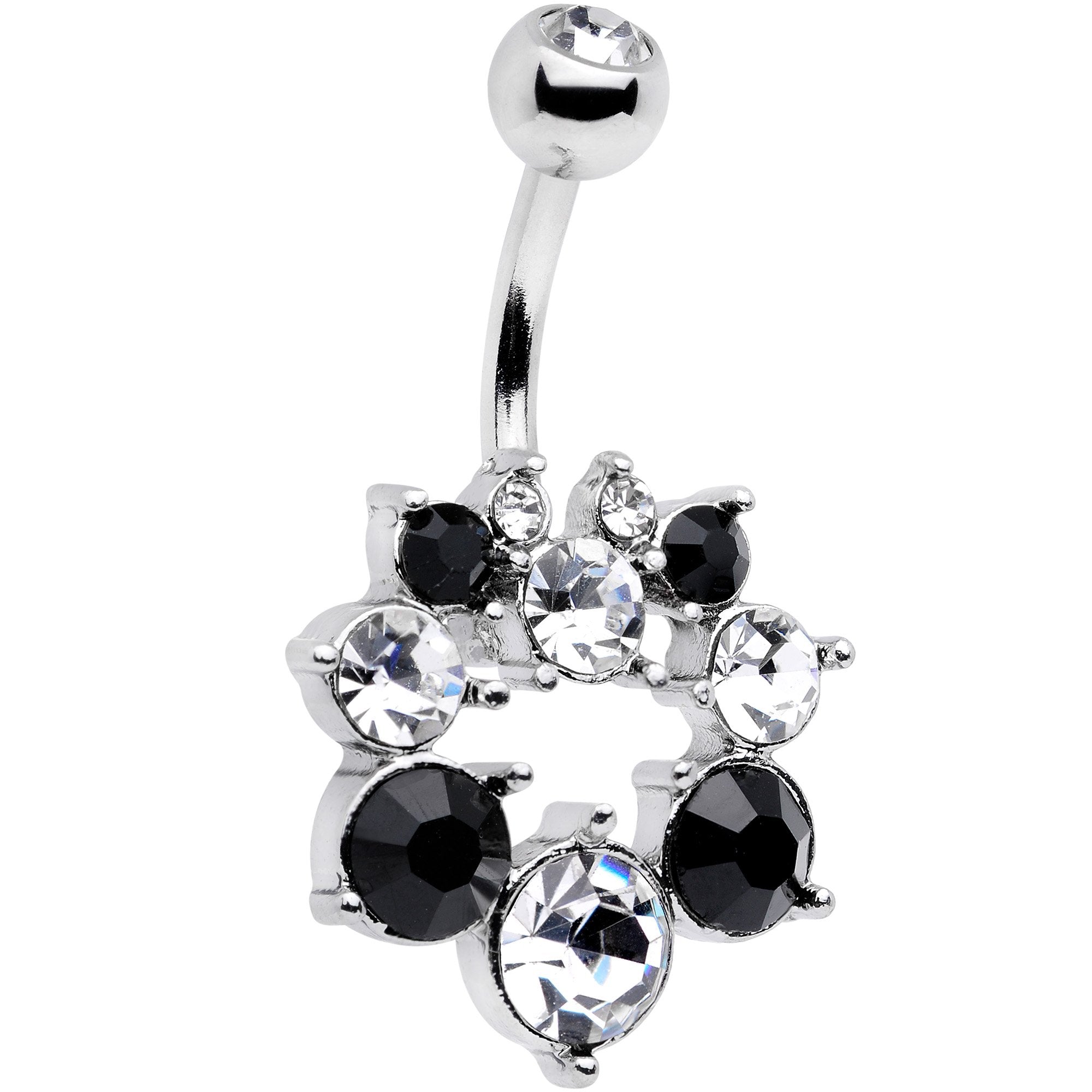 Black Clear Gem Heavenly Halo Belly Ring