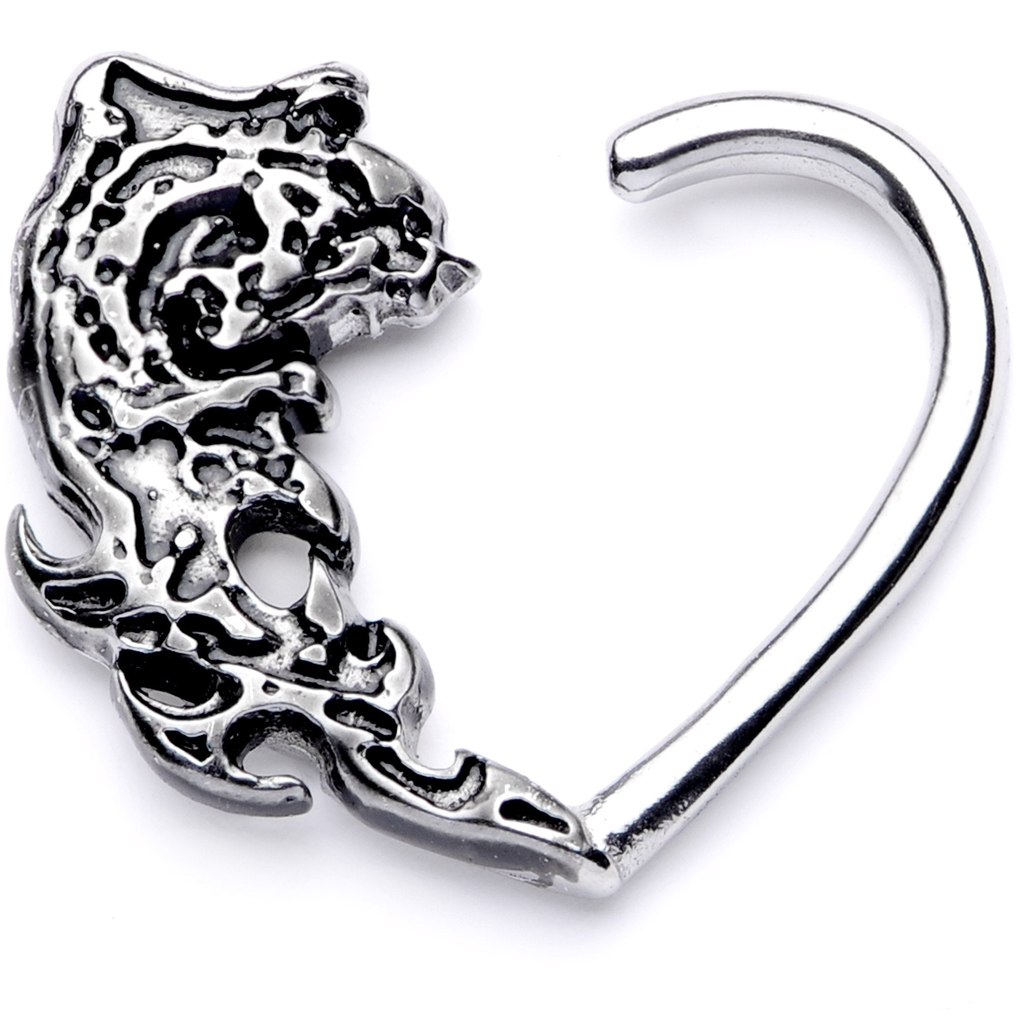 16 Gauge 3/8 Tribal Wave Right Heart Closure Ring