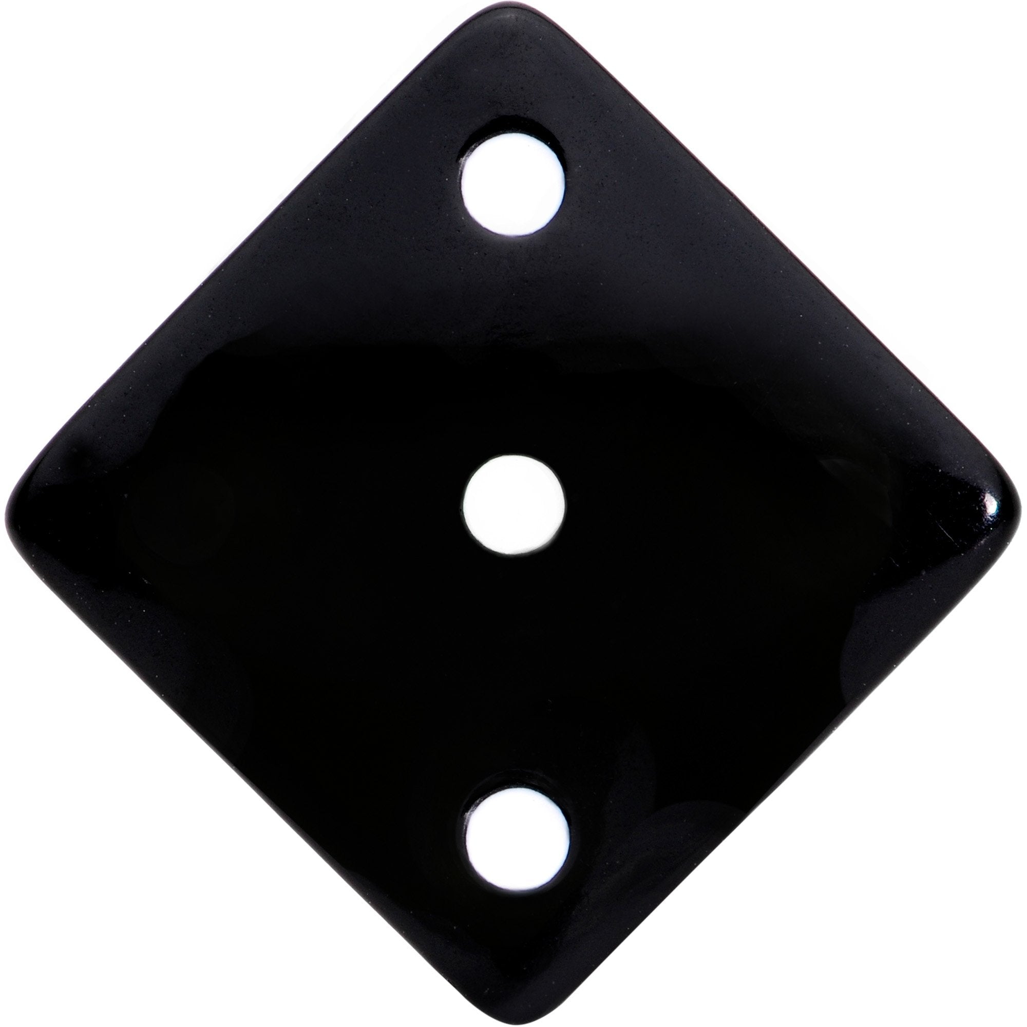 Black Acrylic Square Shaped Lucky 7 Dice Saddle Plug Set 22mm to 31mm