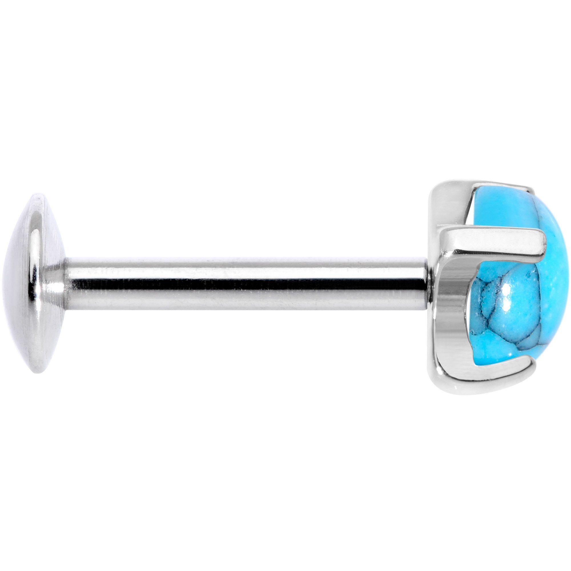 16 Gauge 5/16 Turquoise Internally Threaded Labret Monroe Tragus