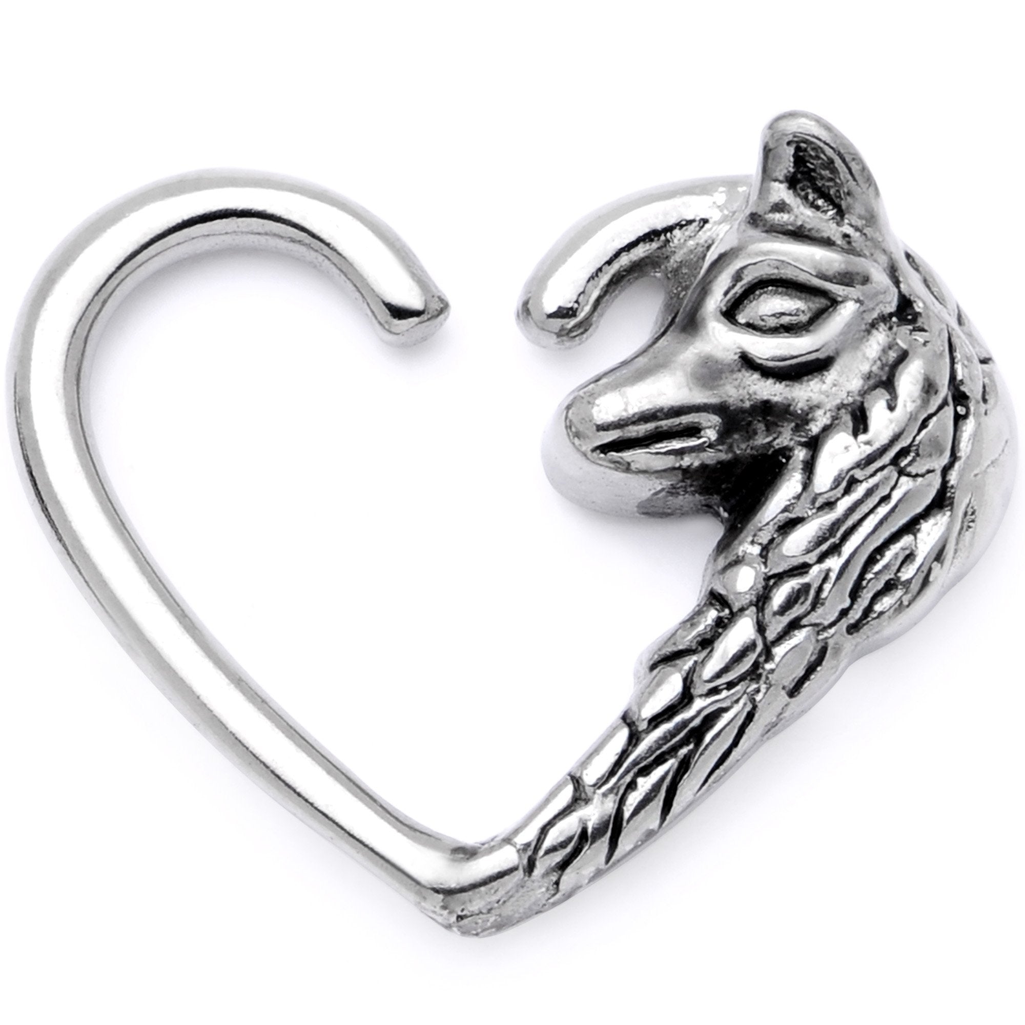 16 Gauge 3/8 Wolves of Winter Left Heart Closure Ring