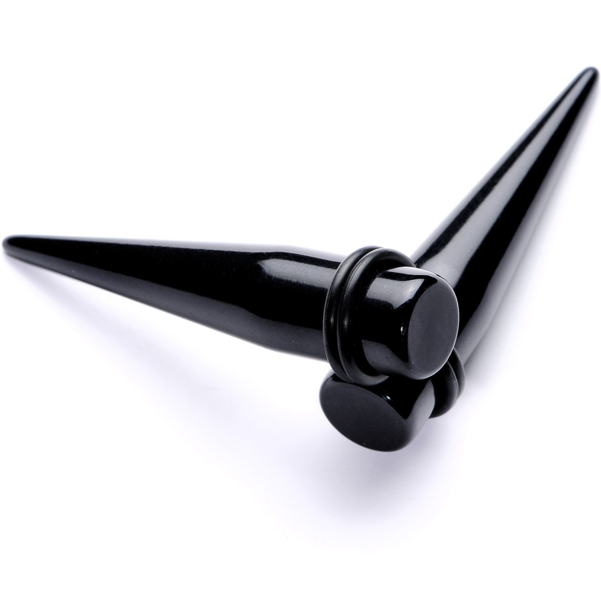 Lightweight Black Acrylic Straight Taper Set 10mm to 25mm