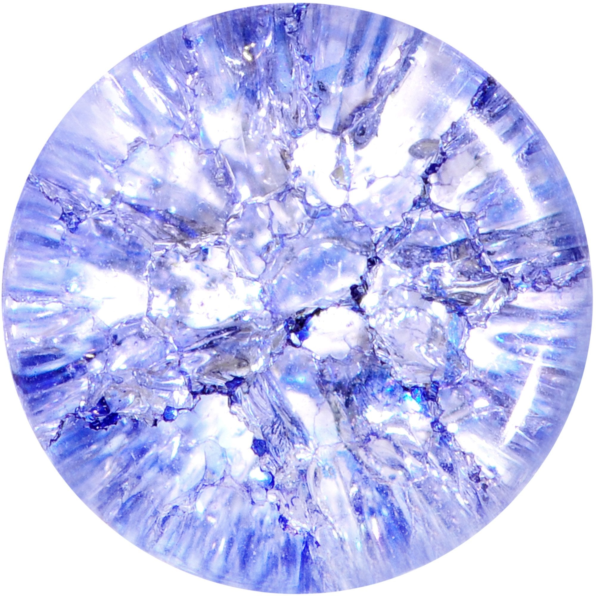 Blue Shattered Glass Wild Child Saddle Plug Set 6mm to 16mm