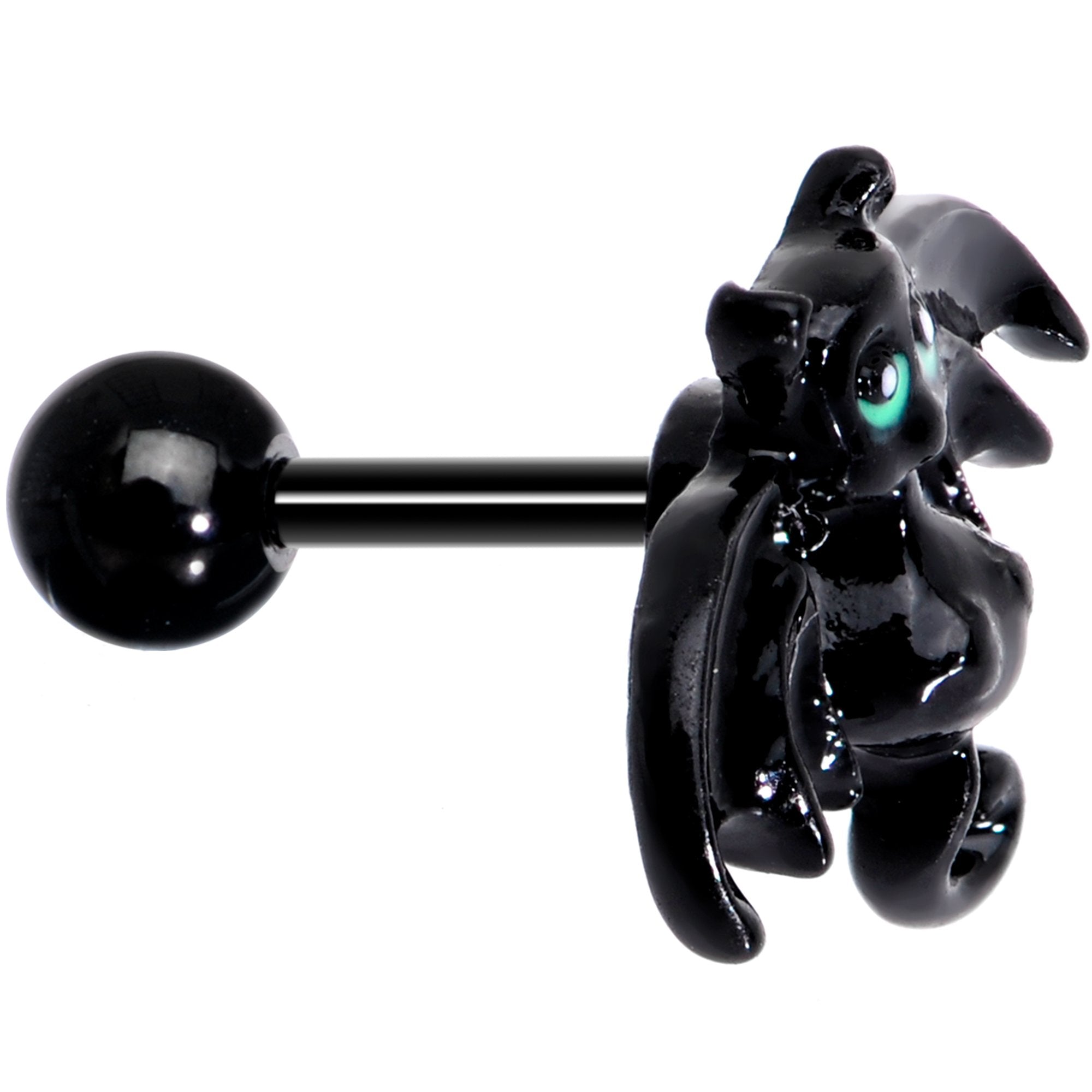 16 Gauge 5/16 Black Halloween Batty Bat Cartilage Tragus Earring