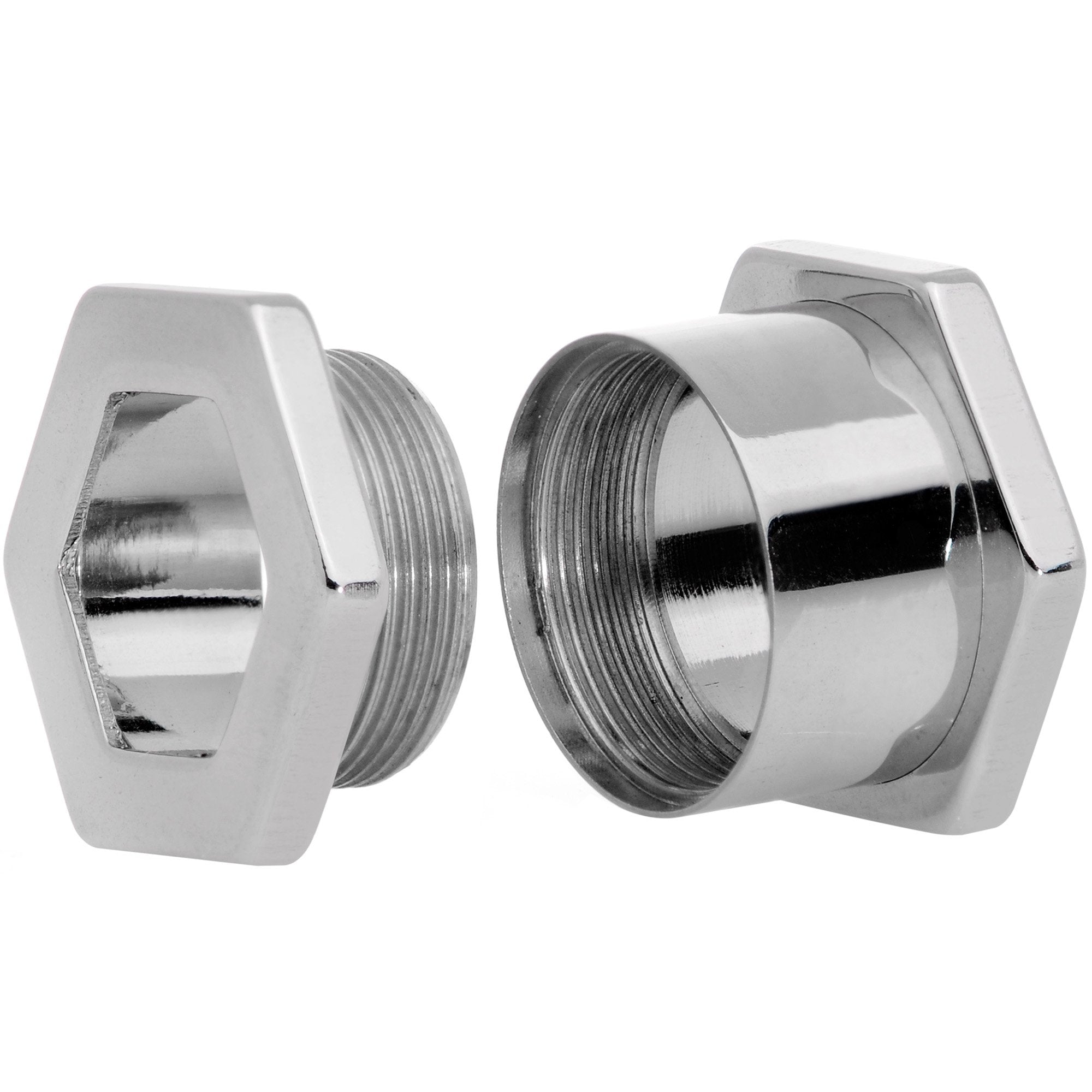 1/2 Geometric Hexagon Screw Fit Tunnel Plug Set