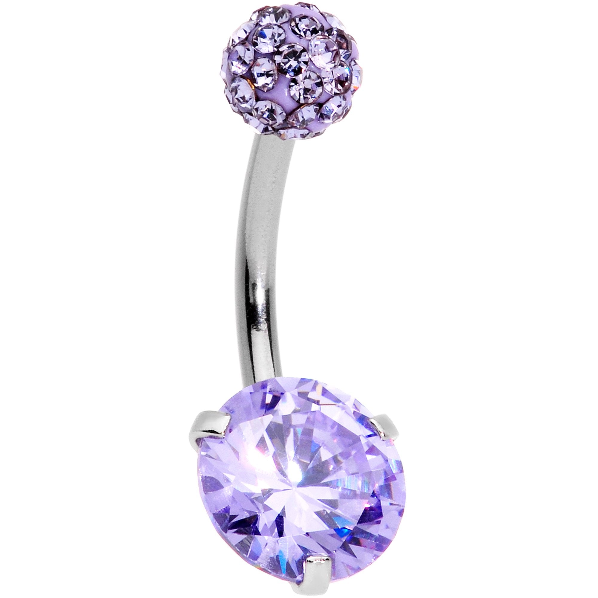 Purple Gem Days of Disco Belly Ring