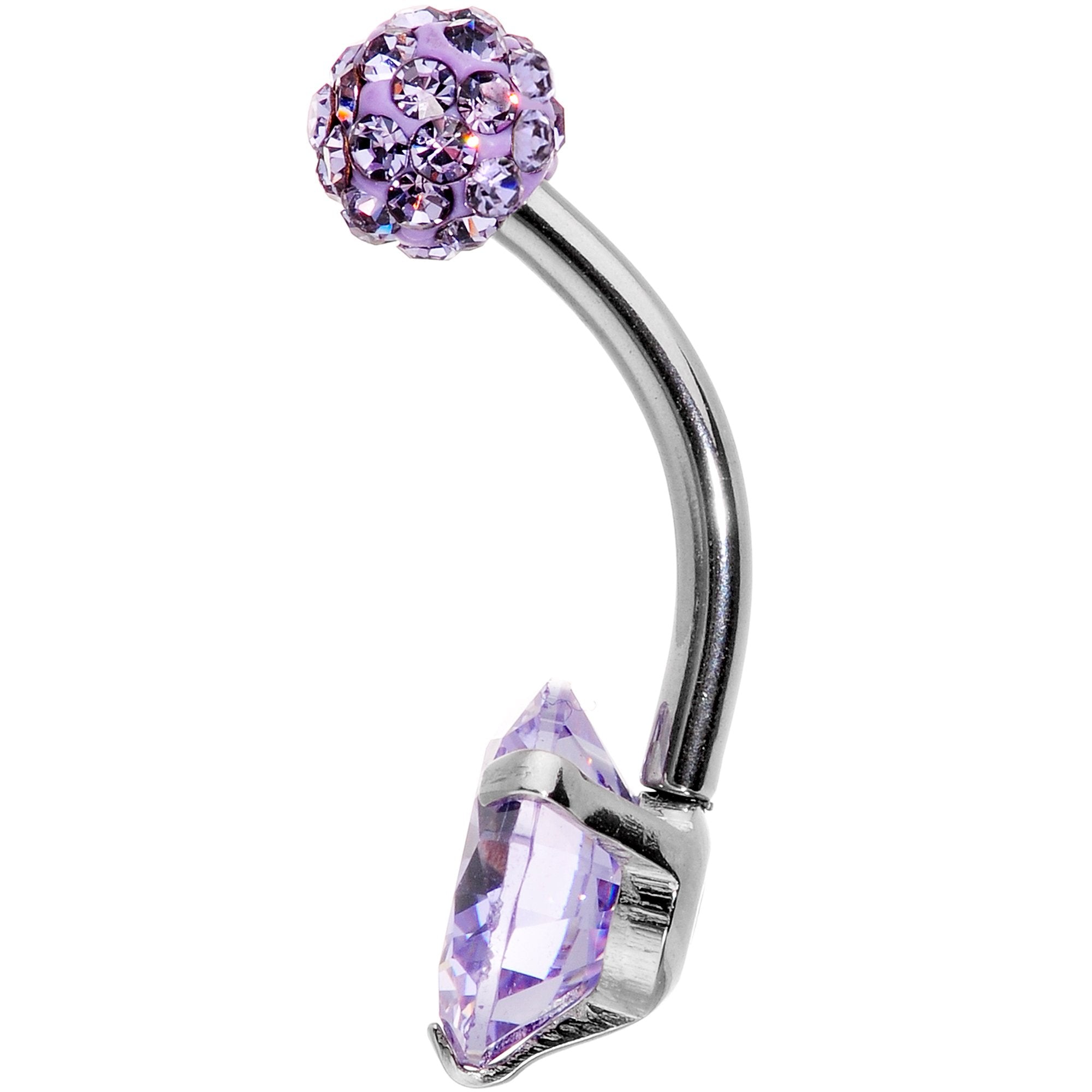 Purple Gem Days of Disco Belly Ring