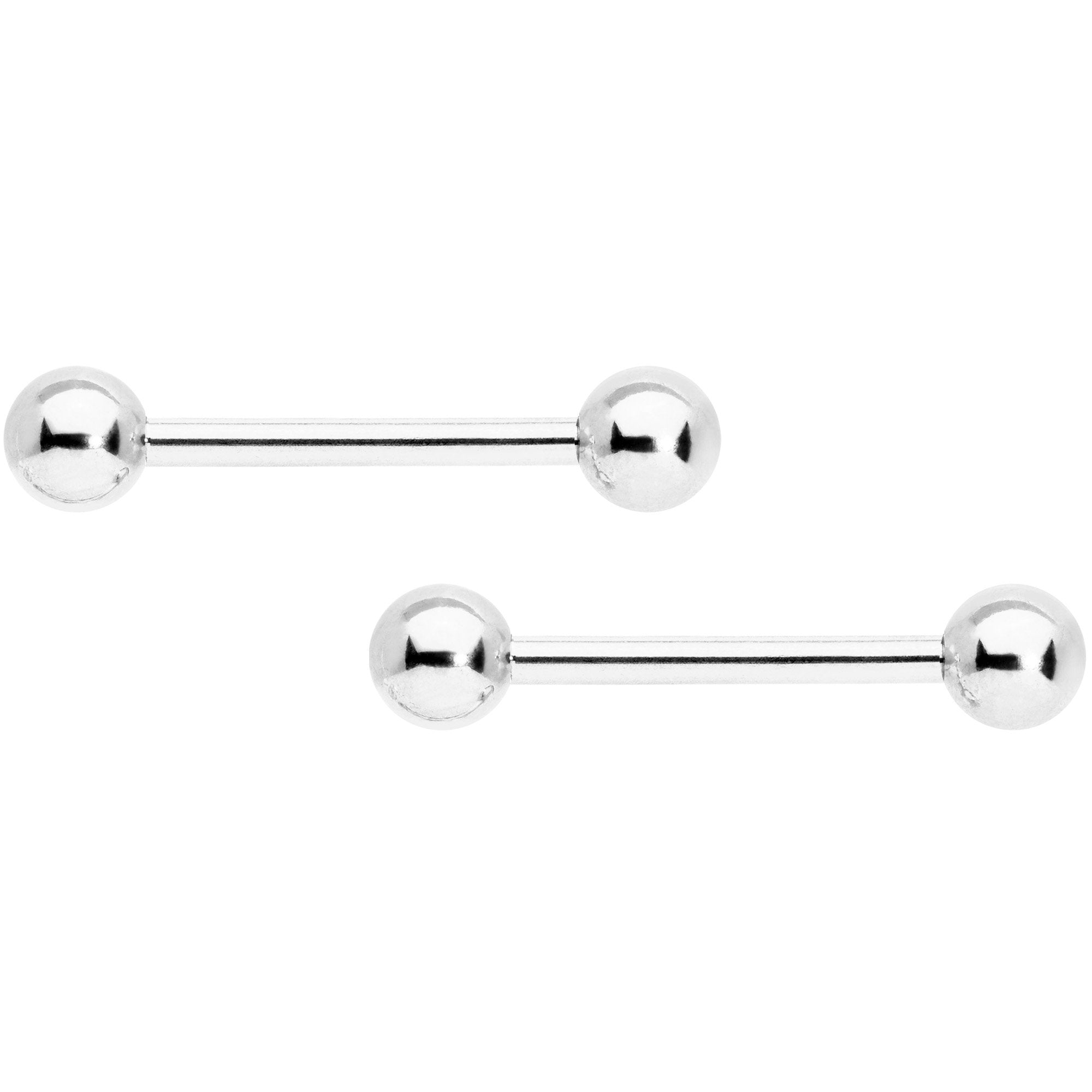 14 Gauge 9/16 Flowers Barbell Nipple Ring Set of 4