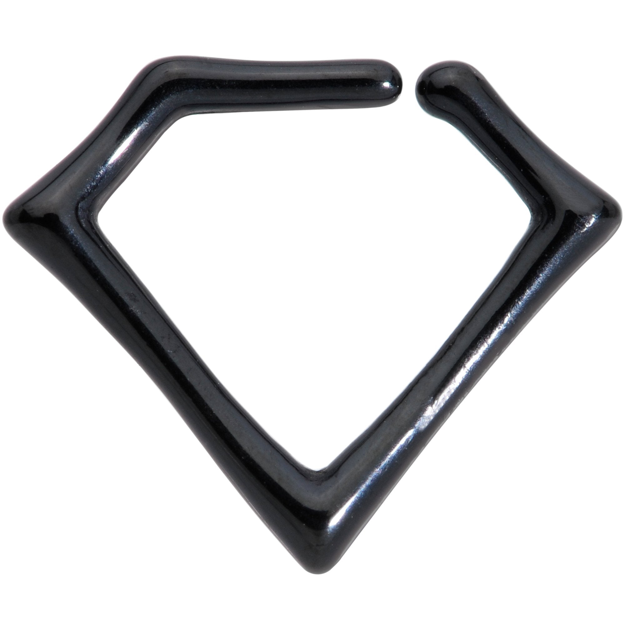 16 Gauge 5/16 Black Rhombus Closure Ring