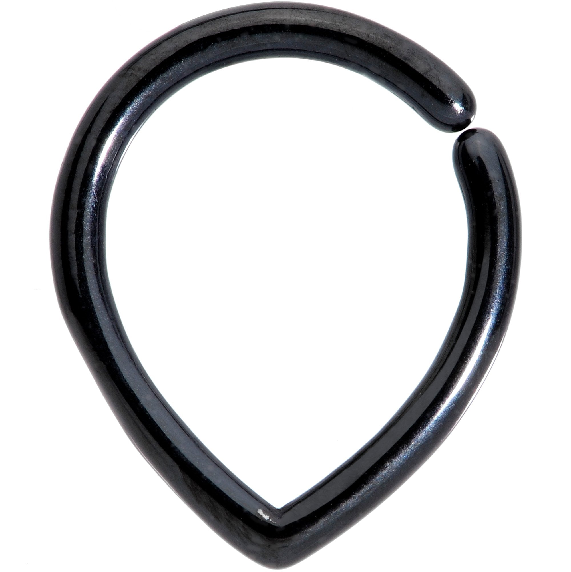 16 Gauge 5/16 Black Teardrop Closure Ring